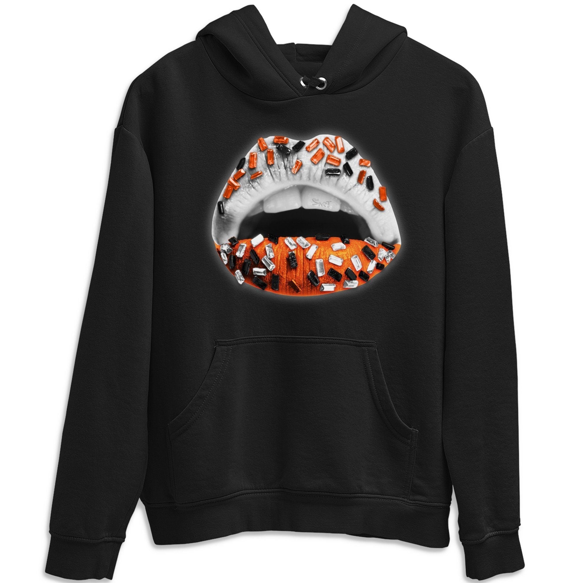 Jordan 1 Electro Orange Sneaker Matching T-Shirt Lips Jewel Sneaker Tees Jordan 1 Electro Orange Sneaker Release Tees Crew Neck Tees