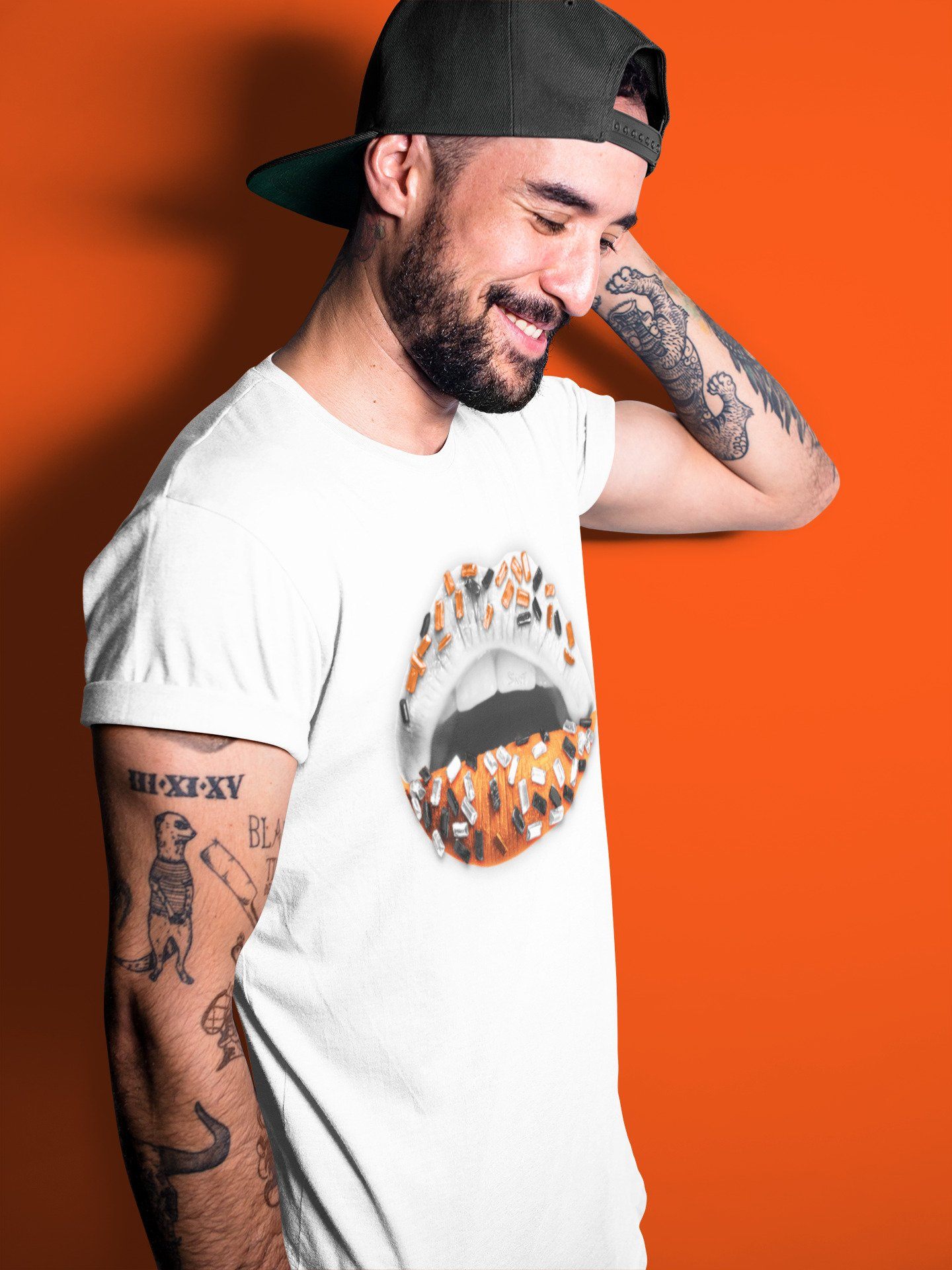 Jordan 1 Electro Orange Sneaker Matching T-Shirt Lips Jewel Sneaker Tees Jordan 1 Electro Orange Sneaker Release Tees Crew Neck Tees