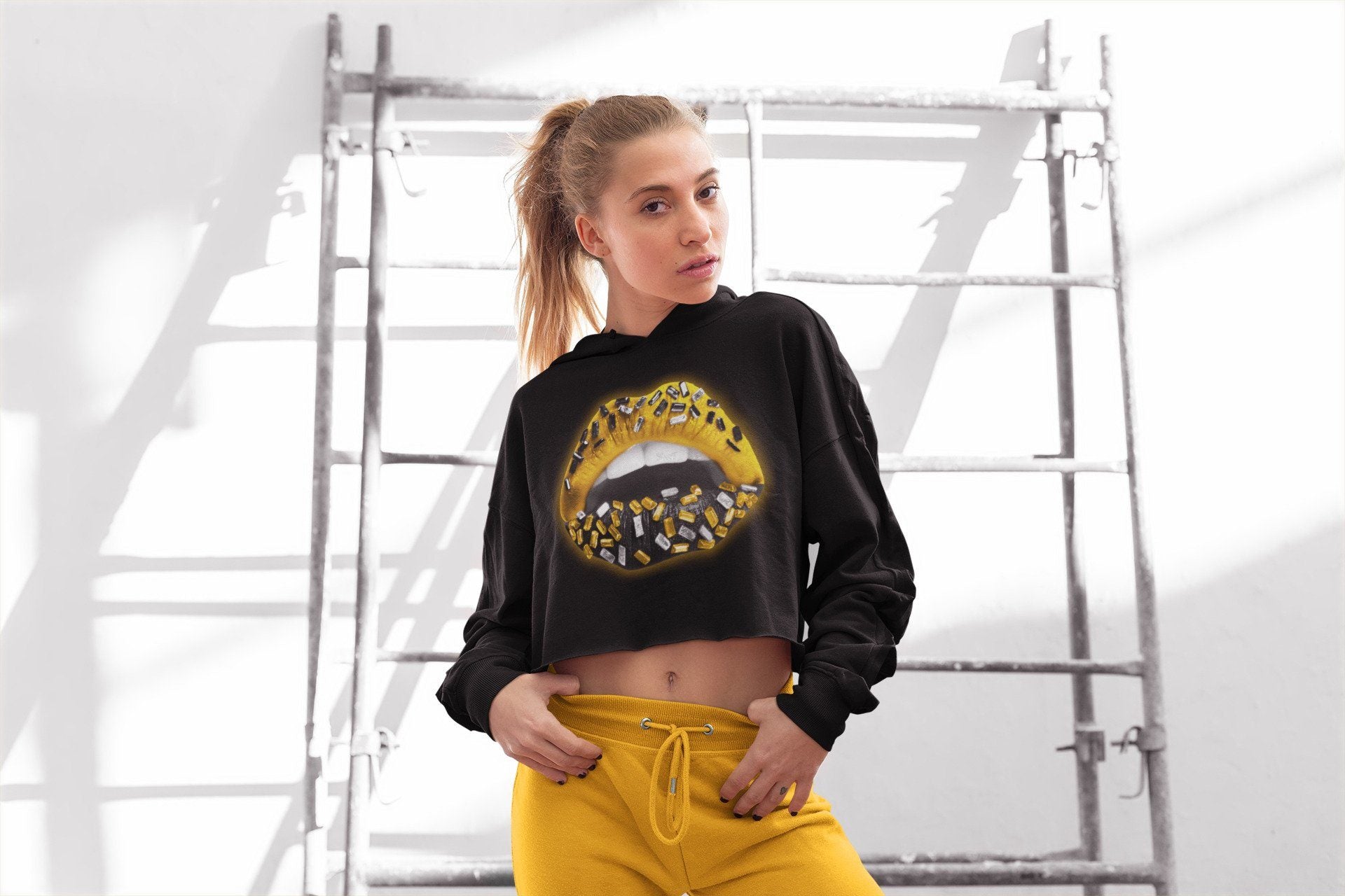 Jordan 1 Pollen Sneaker Matching T-Shirt Lips Jewel Sneaker Tees Jordan 1 Pollen Sneaker Release Tees Women's Shirts
