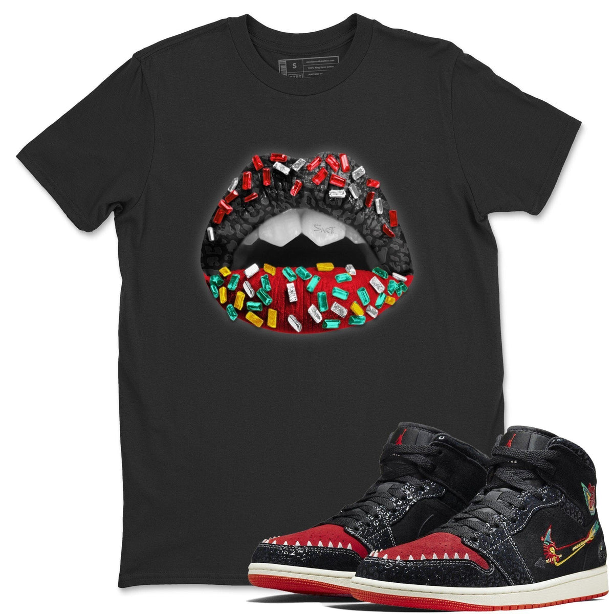 Jordan 1 Siempre Familia Shirt To Match Jordans Lips Jewel Sneaker Tees Jordan 1 Siempre Familia Drip Gear Zone Sneaker Matching Clothing Unisex Shirts