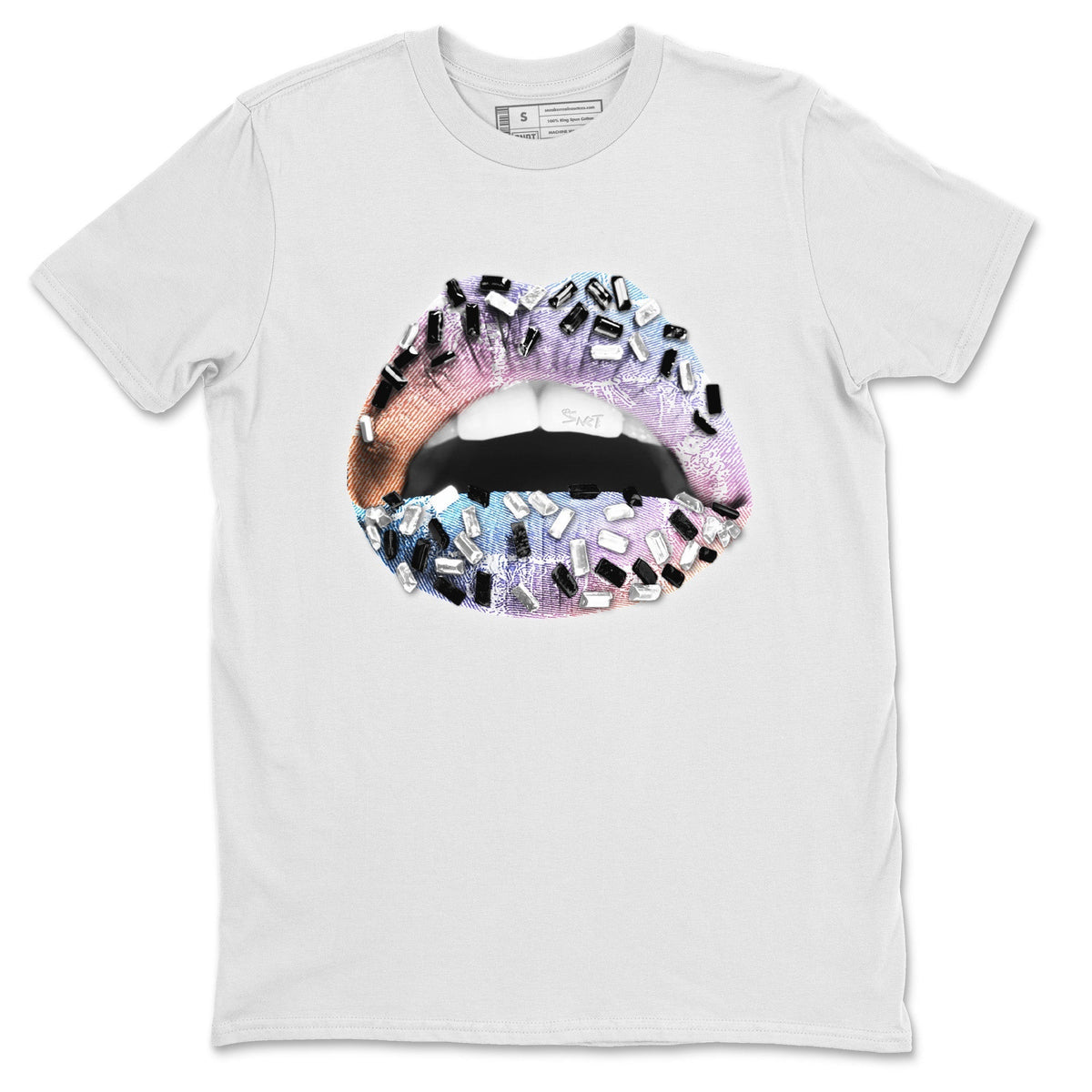 Jordan 1 Skyline Sneaker Matching T-Shirt Lips Jewel Sneaker Tees Jordan 1 Skyline Sneaker Release Tees Crew Neck Tees