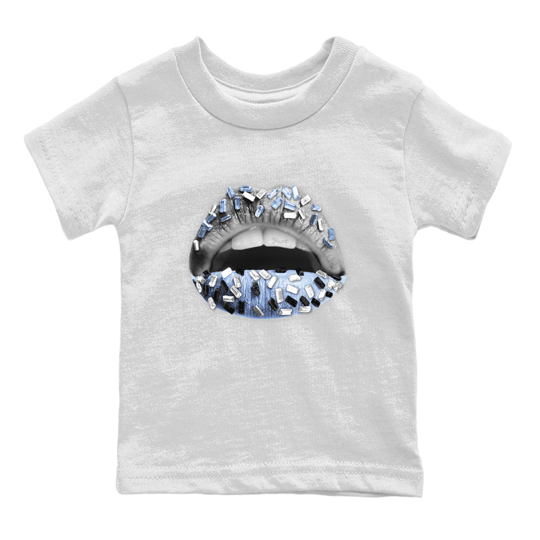 Air Jordan 11 White Cement Sneaker Match Tees Lips Jewel Streetwear Sneaker Shirt Air Jordan 11 Cement Grey Sneaker Release Tees Kids Shirts White 2