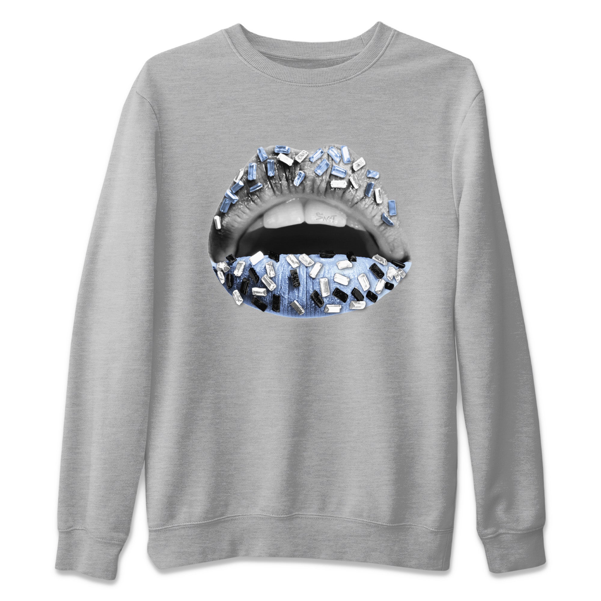 Air Jordan 11 White Cement Sneaker Match Tees Lips Jewel Streetwear Sneaker Shirt Air Jordan 11 Cement Grey Sneaker Release Tees Unisex Shirts Heather Grey 2