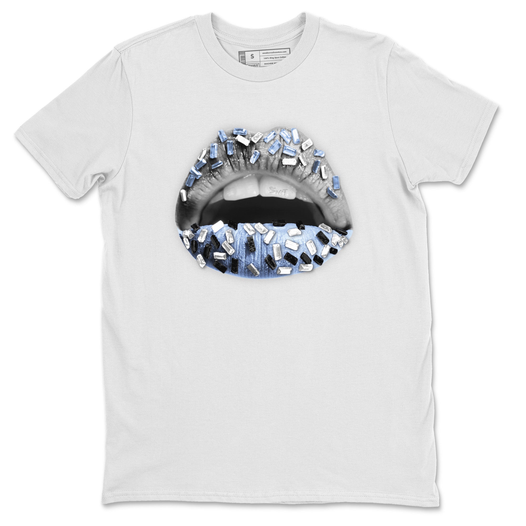 Air Jordan 11 White Cement Sneaker Match Tees Lips Jewel Streetwear Sneaker Shirt Air Jordan 11 Cement Grey Sneaker Release Tees Unisex Shirts White 2