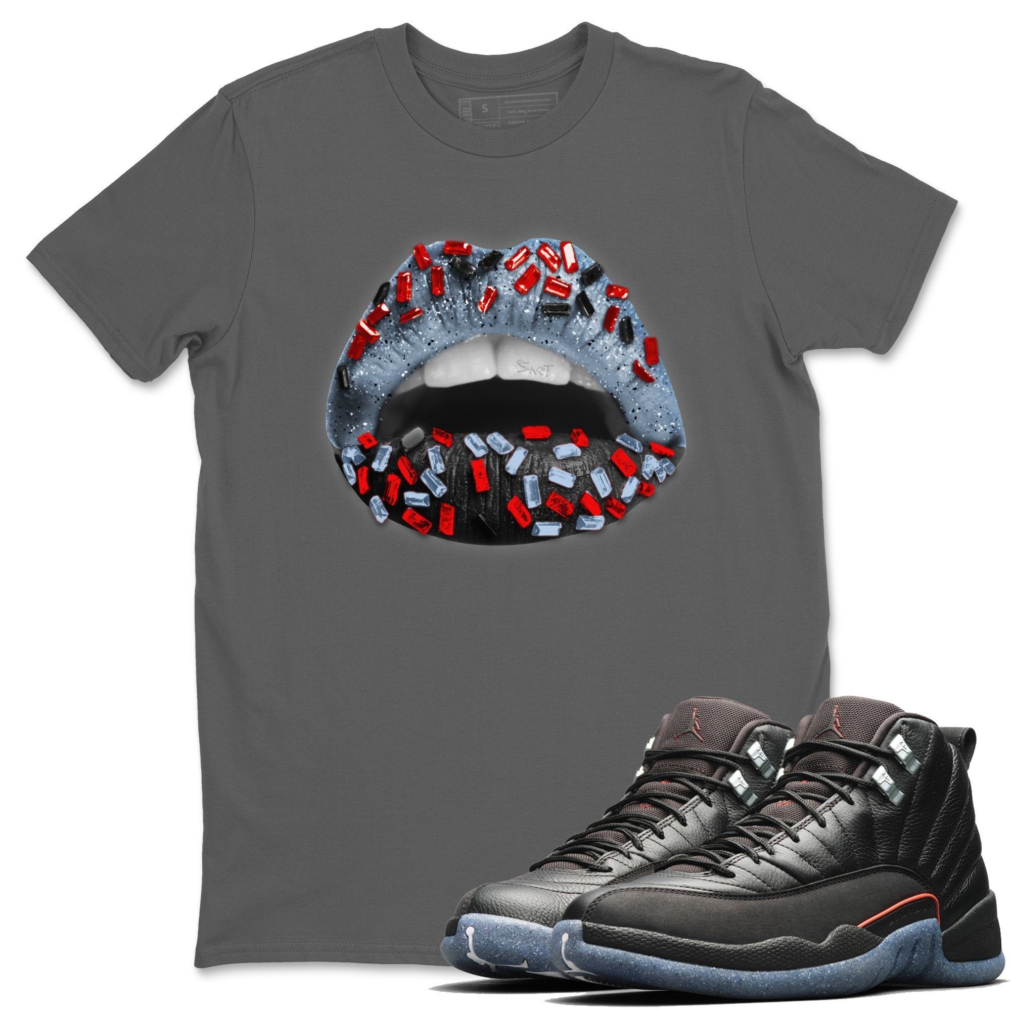 Jordan 12 Grind Shirt To Match Jordans Lips Jewel Sneaker Tees Jordan 12 Grind Drip Gear Zone Sneaker Matching Clothing Unisex Shirts