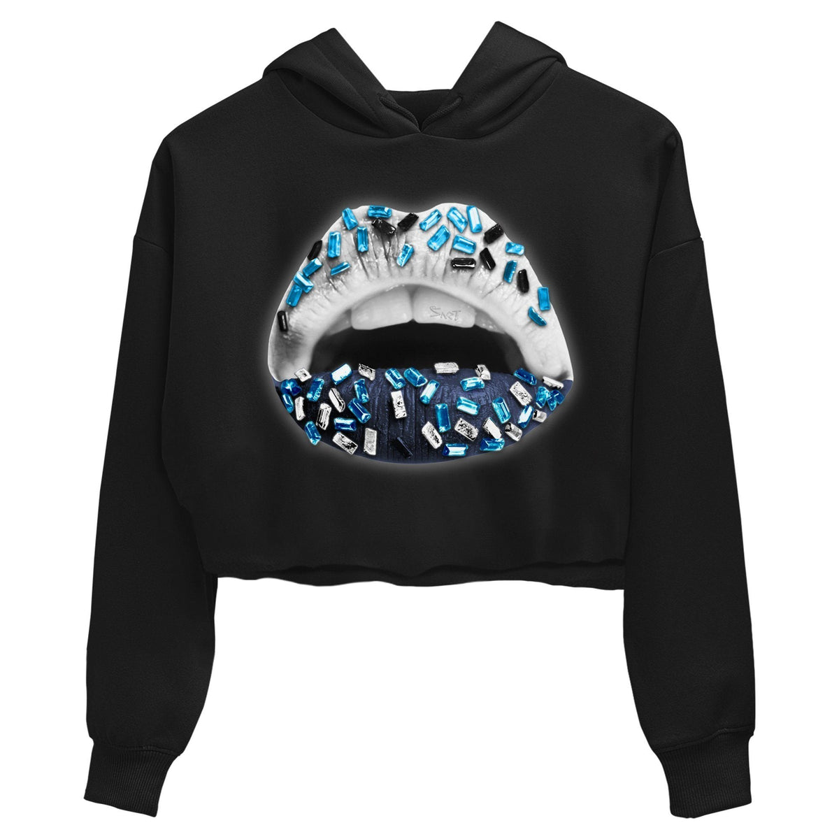 Jordan 13 Obsidian Sneaker Matching T-Shirt Lips Jewel Sneaker Tees Jordan 13 Obsidian Sneaker Release Tees Women's Shirts
