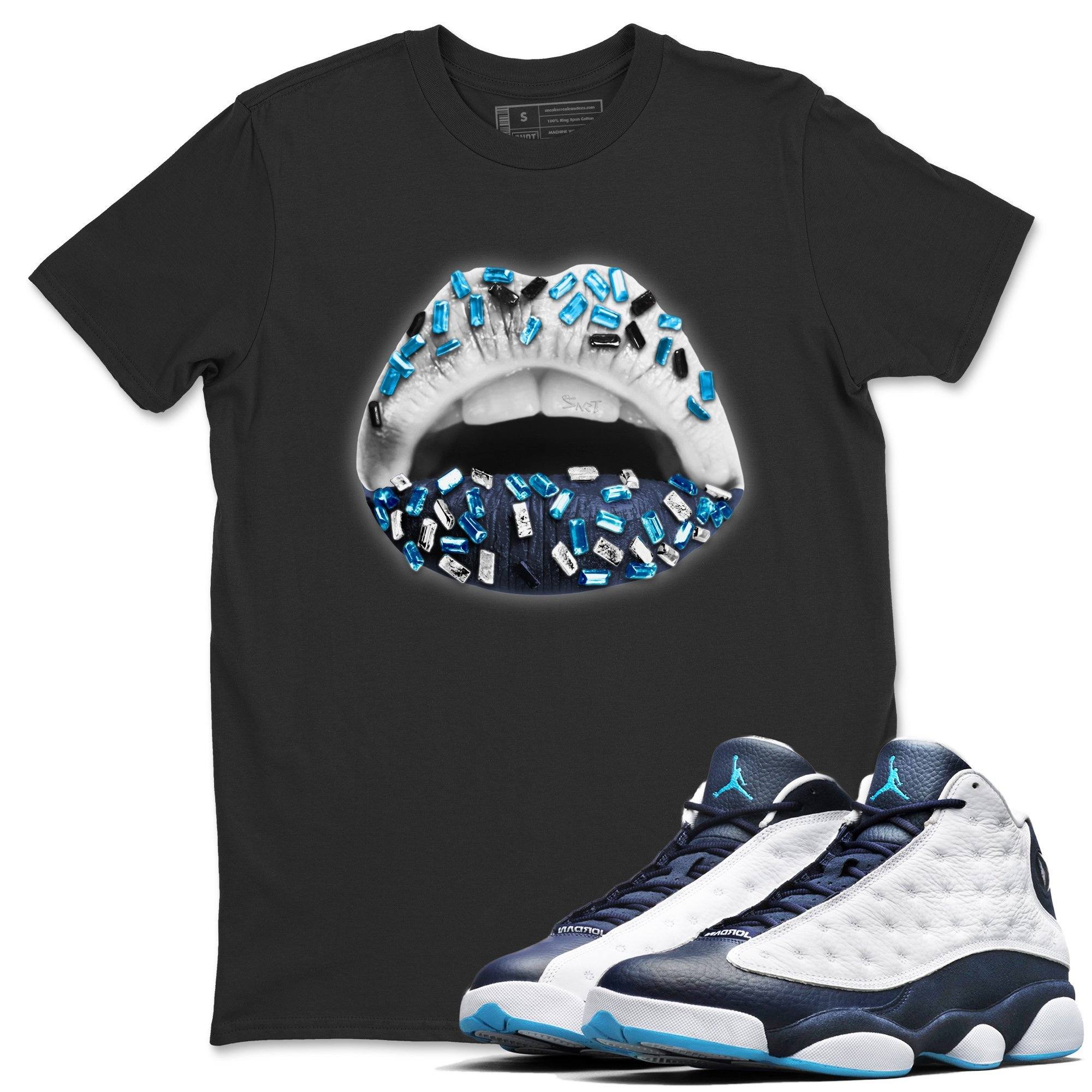 Jordan 13 Obsidian Shirt To Match Jordans Lips Jewel Sneaker Tees Jordan 13 Obsidian Drip Gear Zone Sneaker Matching Clothing Unisex Shirts