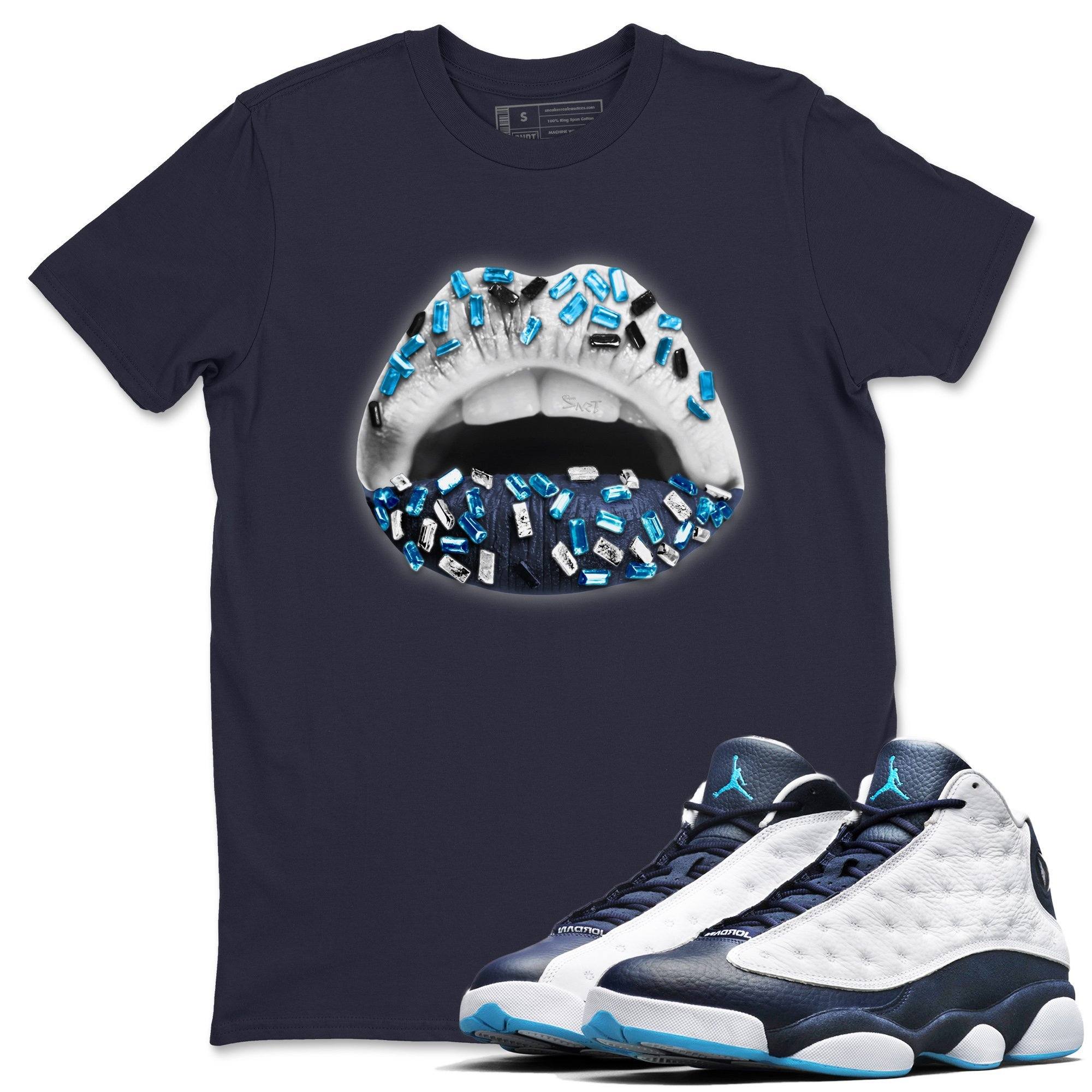 Jordan 13 Obsidian Shirt To Match Jordans Lips Jewel Sneaker Tees Jordan 13 Obsidian Drip Gear Zone Sneaker Matching Clothing Unisex Shirts