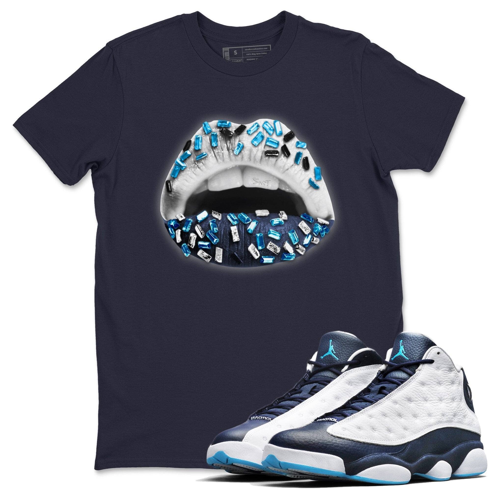 Jordan 13 Obsidian Shirt To Match Jordans Lips Jewel Sneaker Tees Jordan 13 Obsidian Drip Gear Zone Sneaker Matching Clothing Unisex Shirts