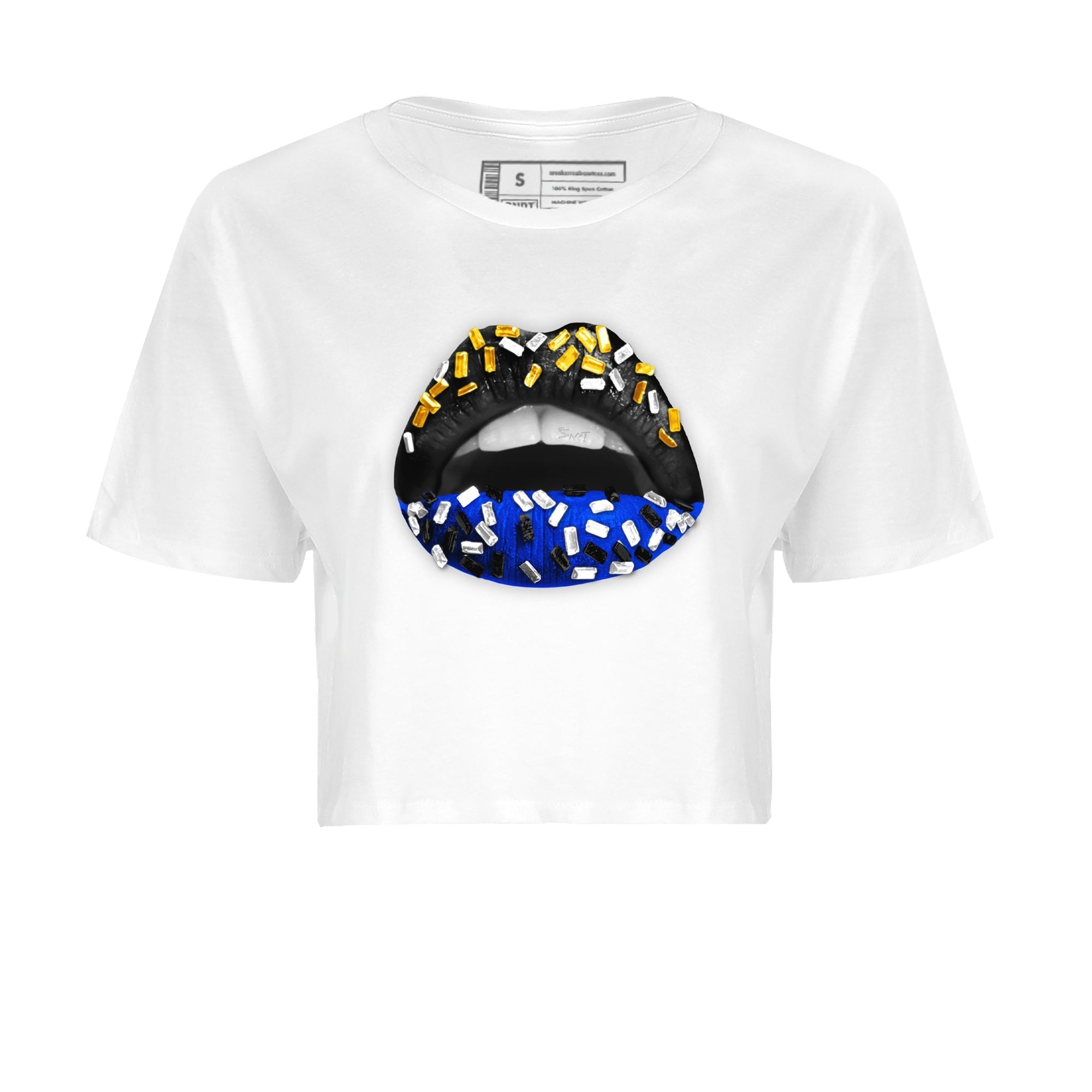 Air Jordan 14 Laney Sneaker Match Tees Lips Jewel Sneaker Tees Jordan 14 Laney Sneaker Release Tees Women's Shirts White 2
