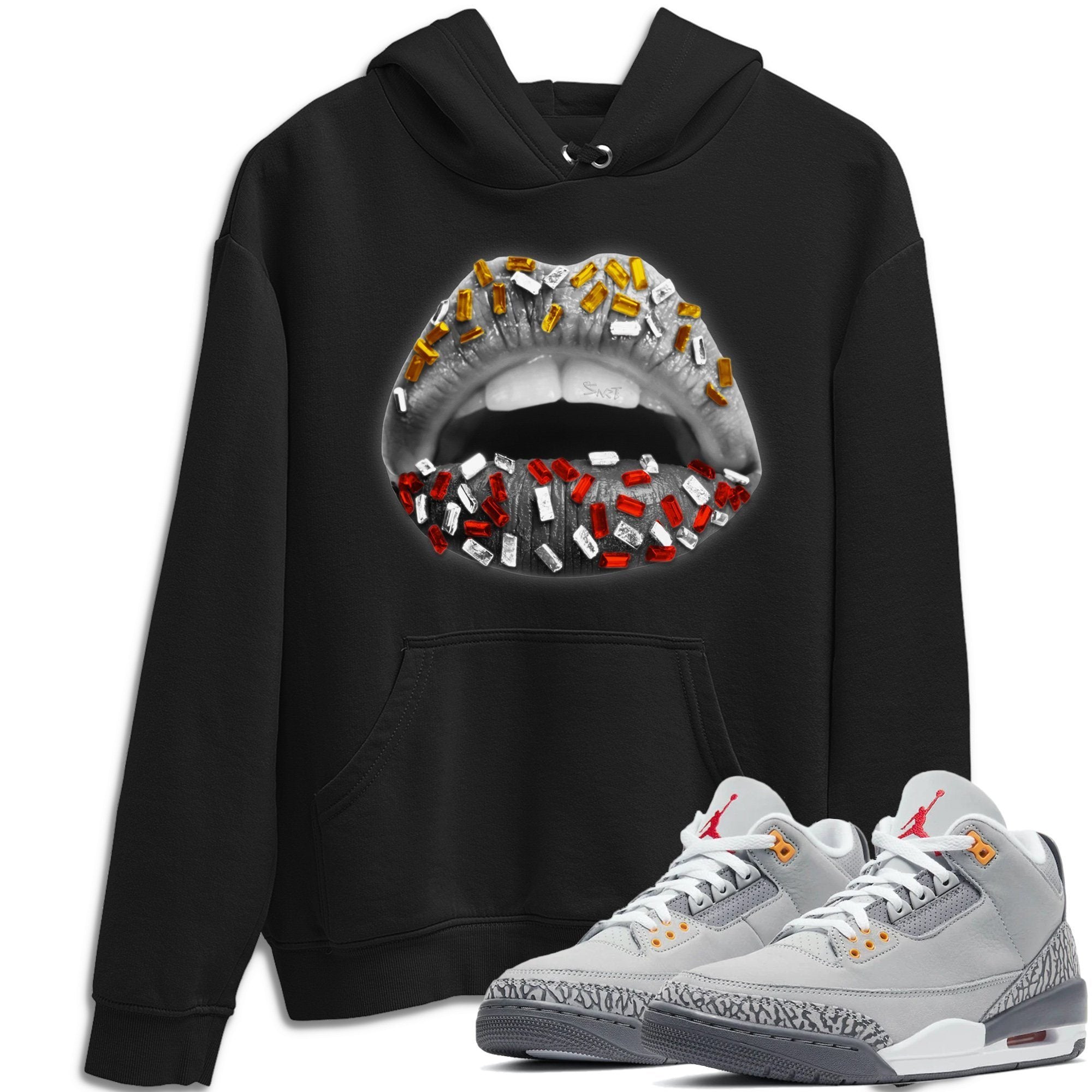 Jordan 3 Cool Grey Shirt To Match Jordans Lips Jewel Sneaker Tees Jordan 3 Cool Grey Drip Gear Zone Sneaker Matching Clothing Unisex Shirts
