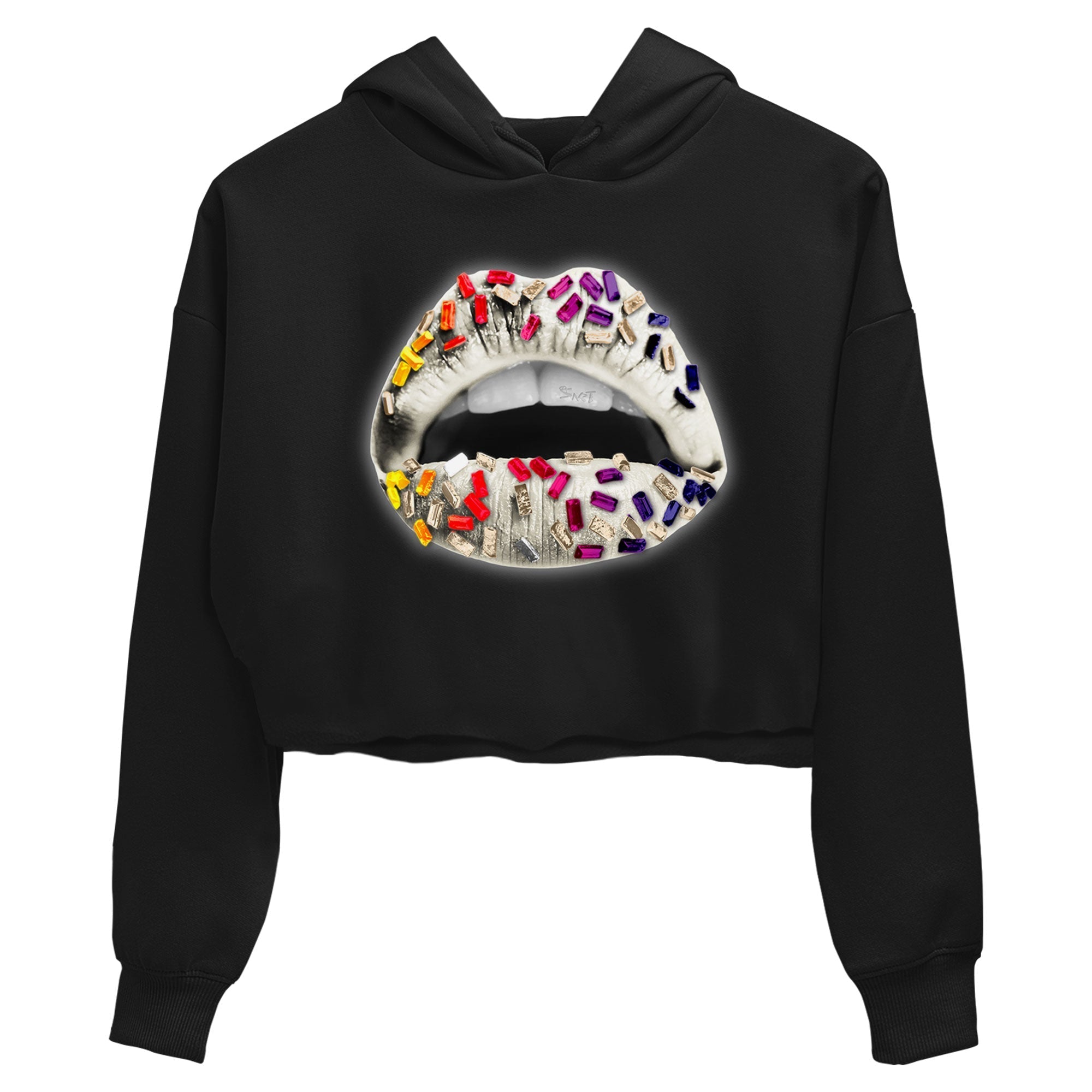 Air Jordan 3 X J Balvin shirt to match jordans Lips Jewel Streetwear Sneaker Shirt Air Jordan 3 X J Balvin Drip Gear Zone Sneaker Matching Clothing LGBT Pride T-Shirt Black 2 Crop T-Shirt