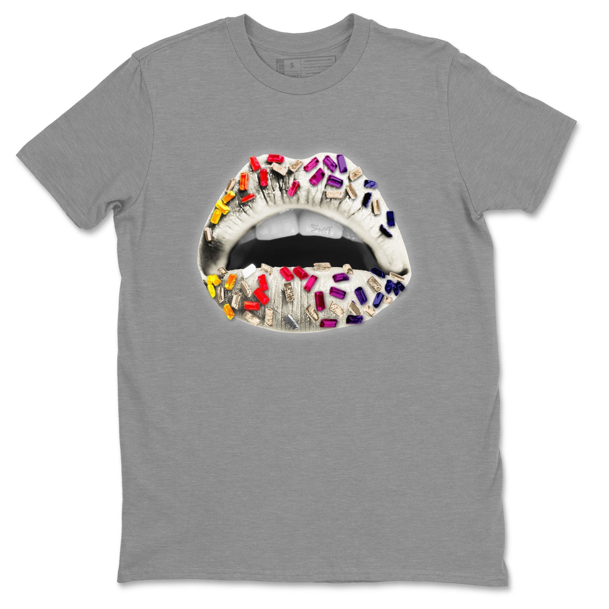 Air Jordan 3 X J Balvin shirt to match jordans Lips Jewel Streetwear Sneaker Shirt Air Jordan 3 X J Balvin Drip Gear Zone Sneaker Matching Clothing LGBT Pride T-Shirt Unisex Heather Grey 2 T-Shirt
