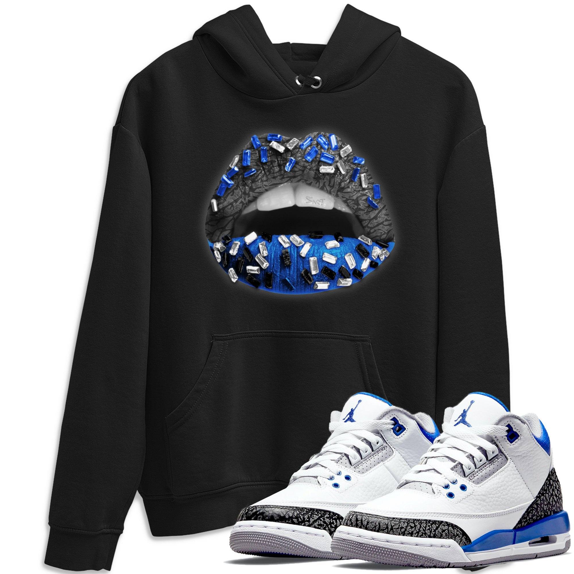Jordan 3 Racer Blue Shirt To Match Jordans Lips Jewel Sneaker Tees Jordan 3 Racer Blue Drip Gear Zone Sneaker Matching Clothing Unisex Shirts