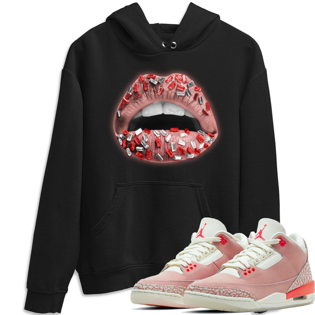 Jordan 3 Rust Pink Shirt To Match Jordans Lips Jewel Sneaker Tees Jordan 3 Rust Pink Drip Gear Zone Sneaker Matching Clothing Unisex Shirts