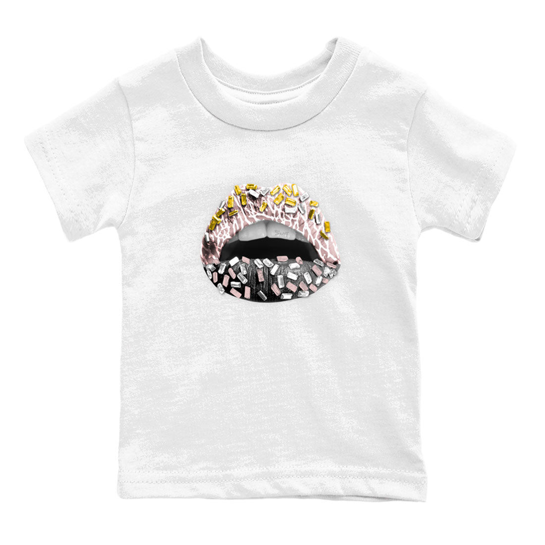 Air Jordan 3 GS Vintage Floral shirt to match jordans Lips Jewel sneaker tees 3s Vintage Floral Drip Gear Zone baby toddler White 2 cotton Shirt