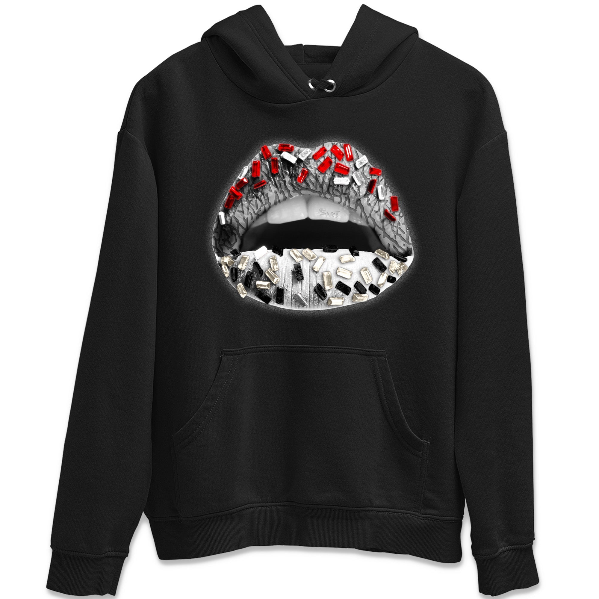 Air Jordan 3 White Cement Shirt To Match Jordans Lips Jewel Sneaker Tees Air Jordan 3 Retro White Cement Drip Gear Zone Sneaker Matching Clothing Unisex Shirts Black 2