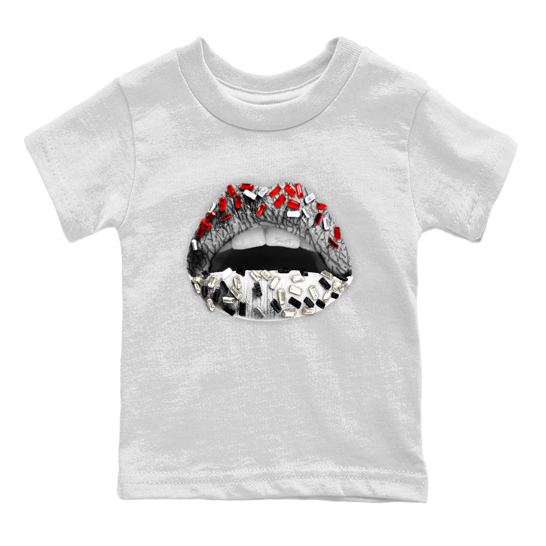 Air Jordan 3 White Cement Shirt To Match Jordans Lips Jewel Sneaker Tees Air Jordan 3 Retro White Cement Drip Gear Zone Sneaker Matching Clothing Kids Shirts White 2