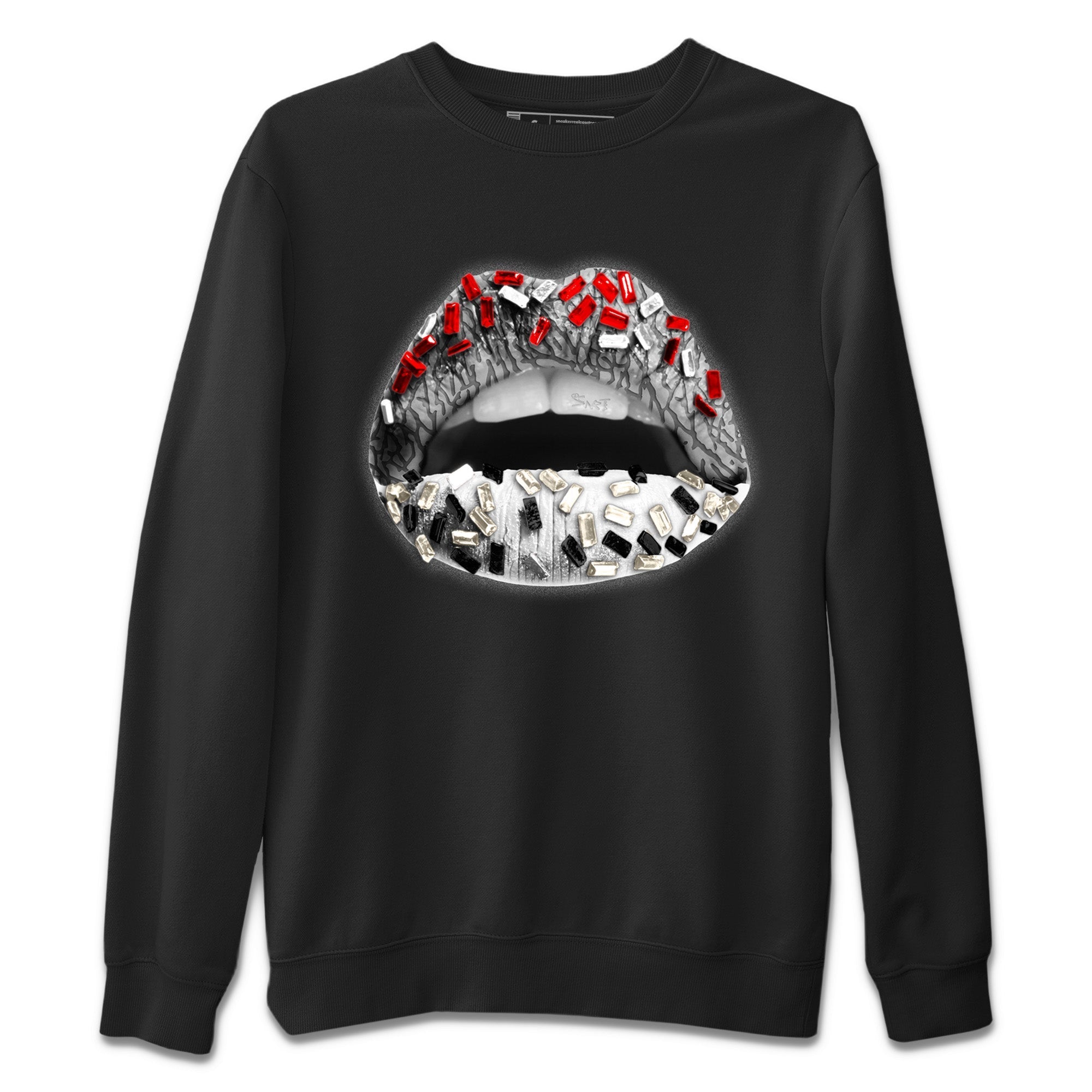 Air Jordan 3 White Cement Shirt To Match Jordans Lips Jewel Sneaker Tees Air Jordan 3 Retro White Cement Drip Gear Zone Sneaker Matching Clothing Unisex Shirts Black 2