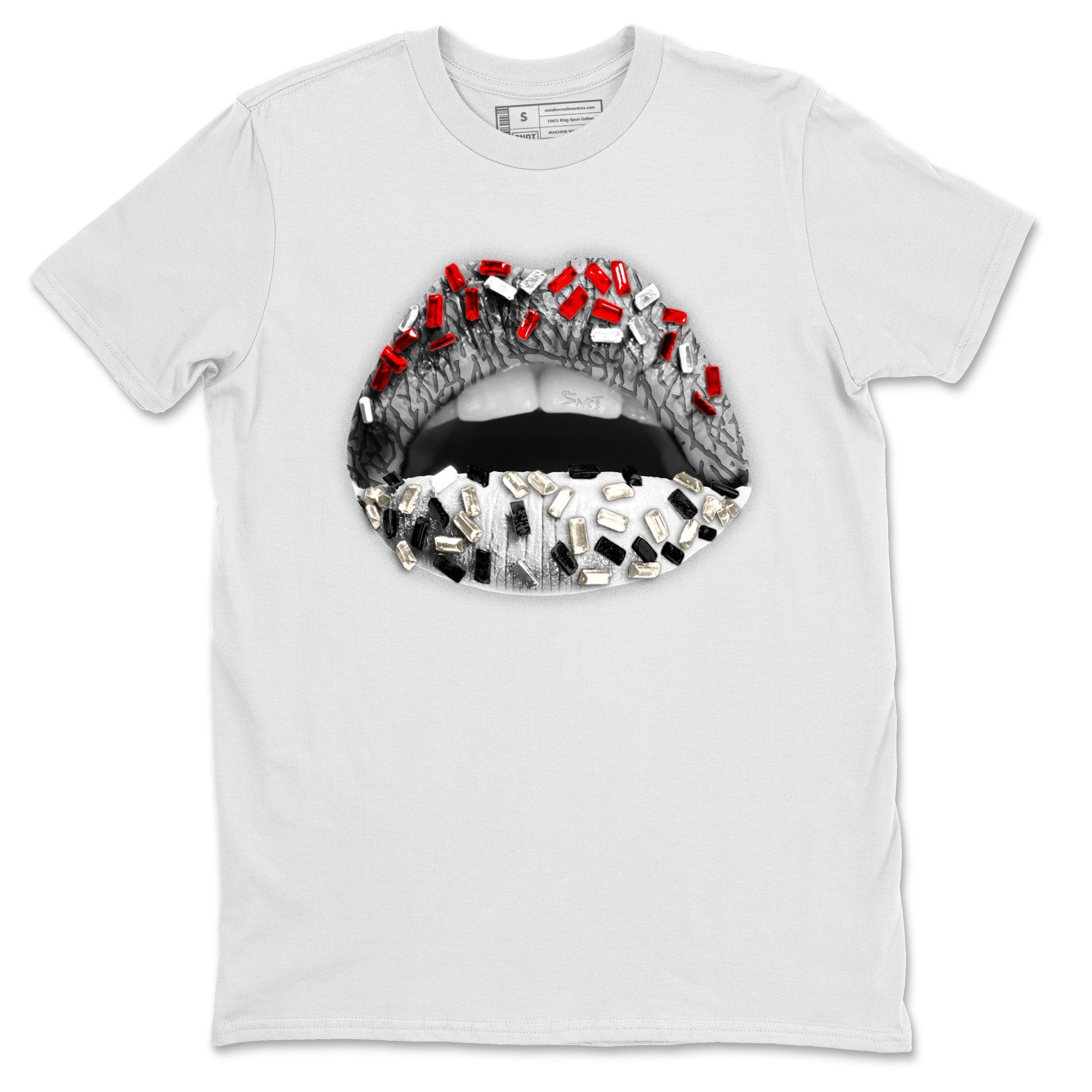 Air Jordan 3 White Cement Shirt To Match Jordans Lips Jewel Sneaker Tees Air Jordan 3 Retro White Cement Drip Gear Zone Sneaker Matching Clothing Unisex Shirts White 2