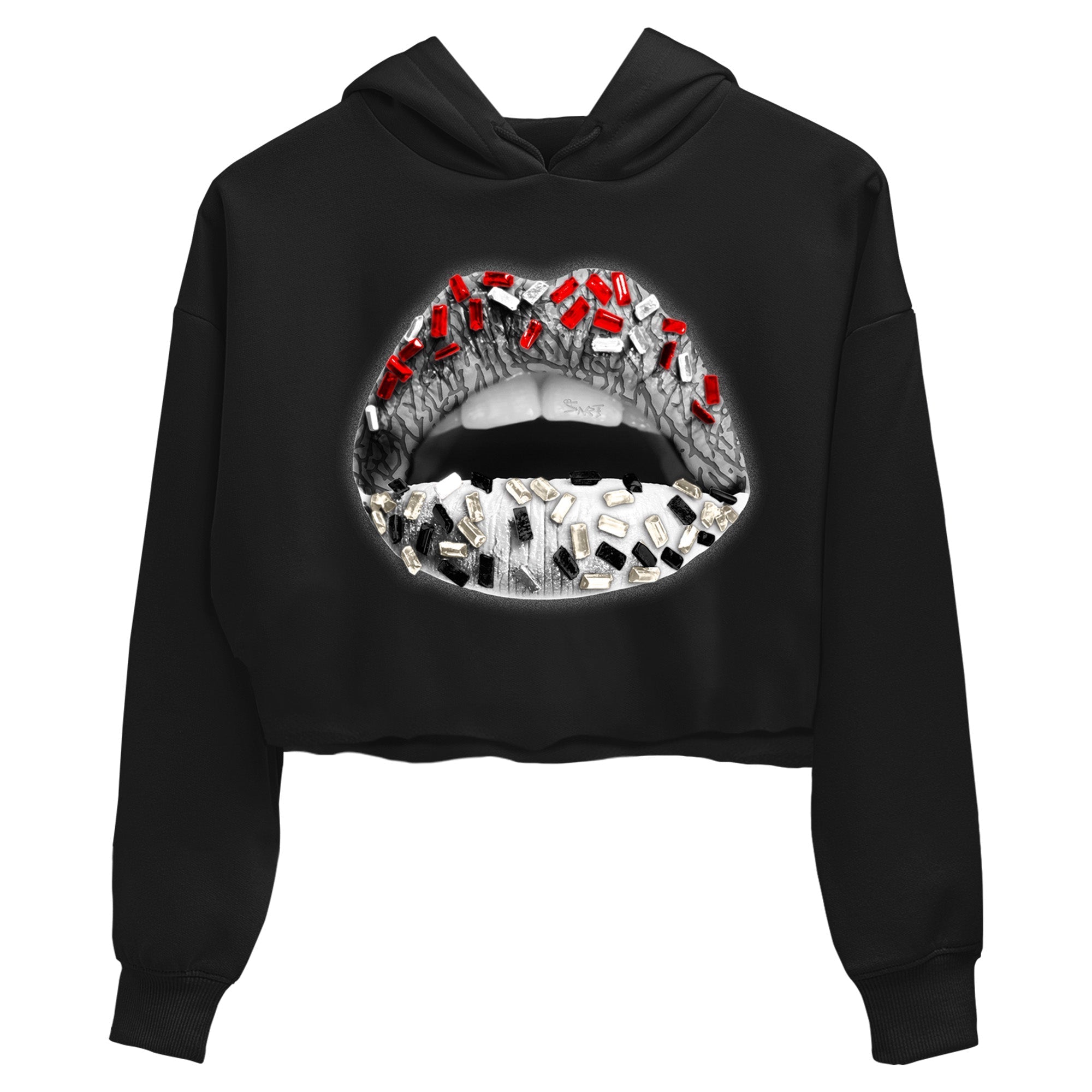 Air Jordan 3 White Cement Shirt To Match Jordans Lips Jewel Sneaker Tees Air Jordan 3 Retro White Cement Drip Gear Zone Sneaker Matching Clothing Women's Shirts Black 2