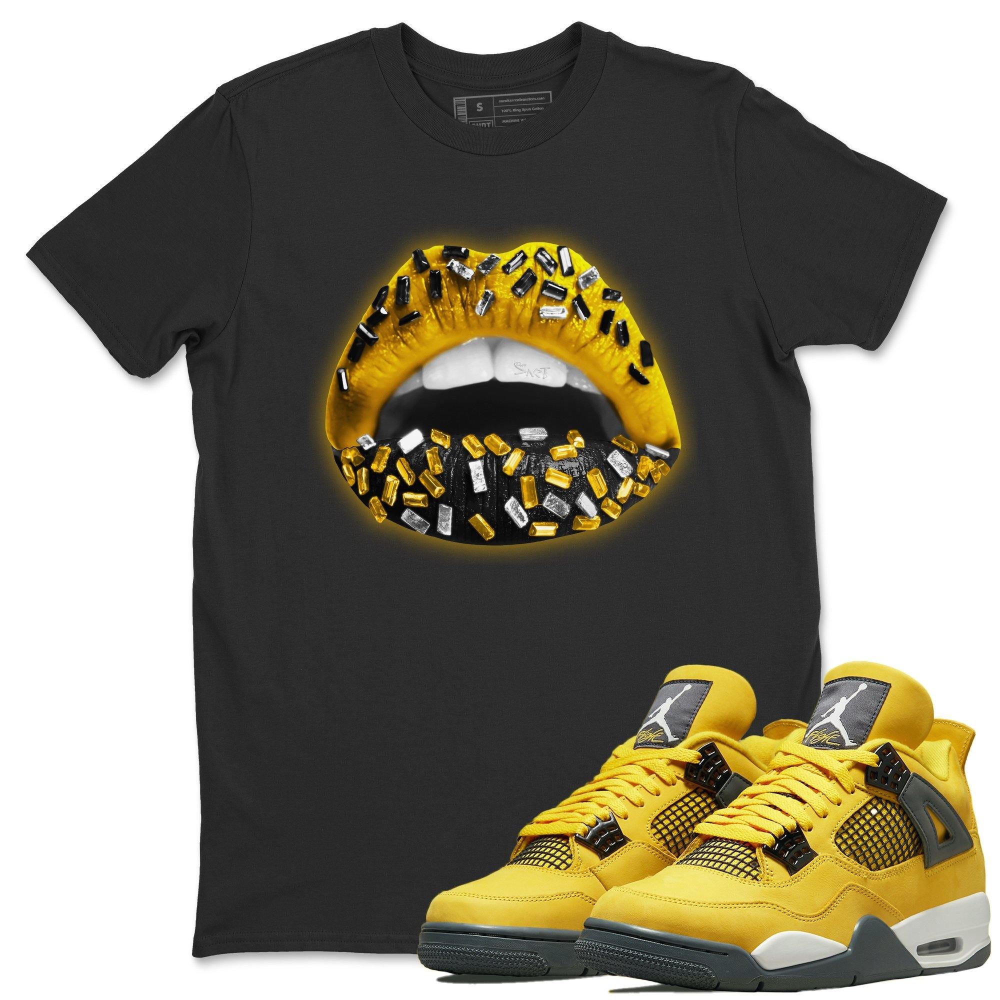 Jordan 4 Lightning Shirt To Match Jordans Lips Jewel Sneaker Tees Jordan 4 Lightning Drip Gear Zone Sneaker Matching Clothing Unisex Shirts