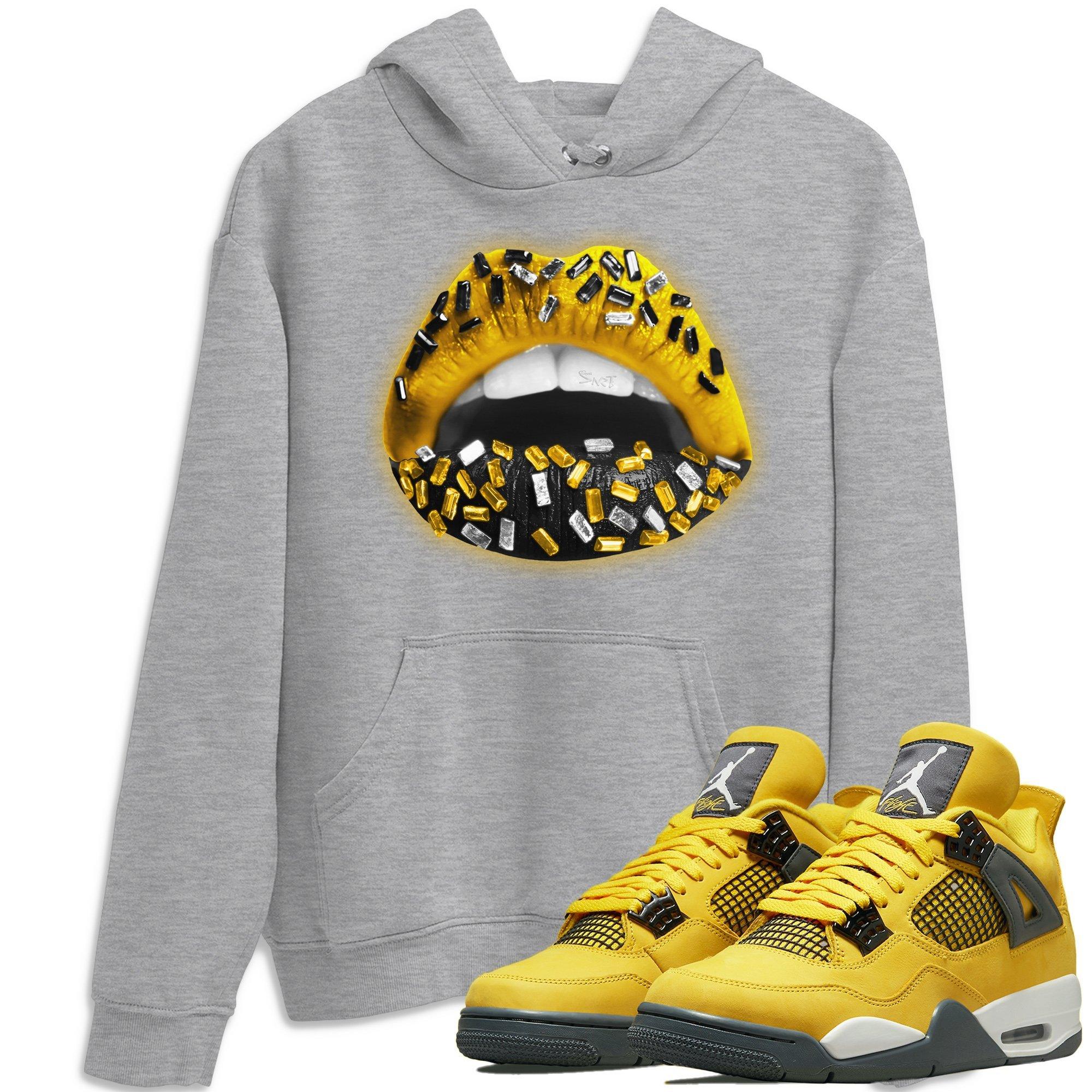 Jordan 4 Lightning Shirt To Match Jordans Lips Jewel Sneaker Tees Jordan 4 Lightning Drip Gear Zone Sneaker Matching Clothing Unisex Shirts