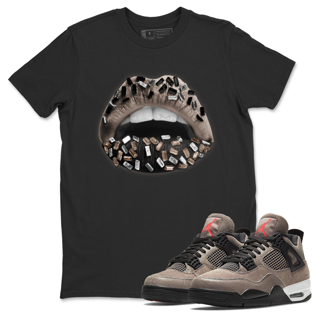 Jordan 4 Taupe Haze Shirt To Match Jordans Lips Jewel Sneaker Tees Jordan 4 Taupe Haze Drip Gear Zone Sneaker Matching Clothing Unisex Shirts