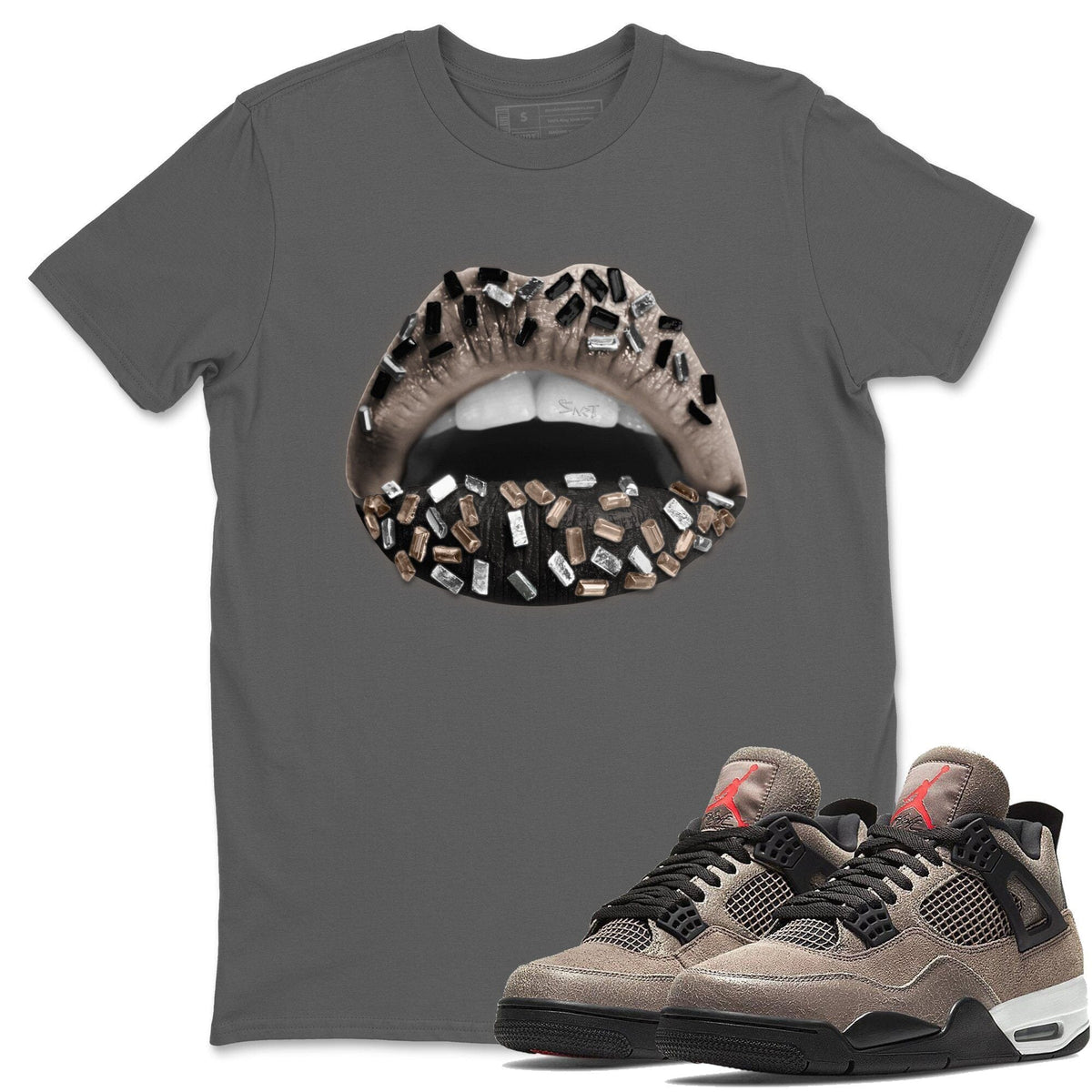 Jordan 4 Taupe Haze Shirt To Match Jordans Lips Jewel Sneaker Tees Jordan 4 Taupe Haze Drip Gear Zone Sneaker Matching Clothing Unisex Shirts
