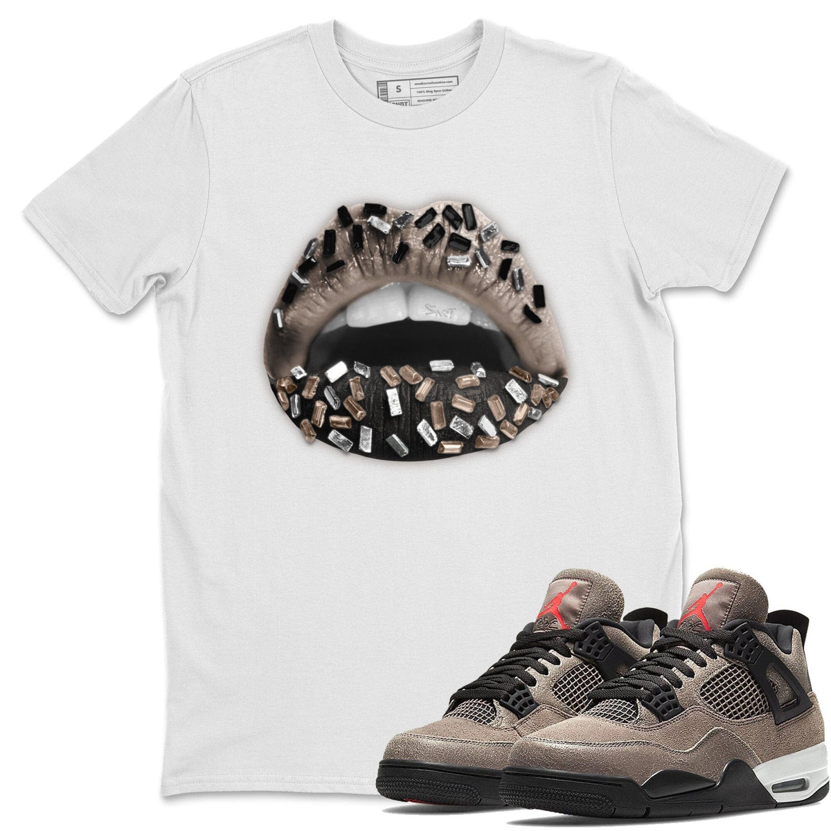 Jordan 4 Taupe Haze Shirt To Match Jordans Lips Jewel Sneaker Tees Jordan 4 Taupe Haze Drip Gear Zone Sneaker Matching Clothing Unisex Shirts