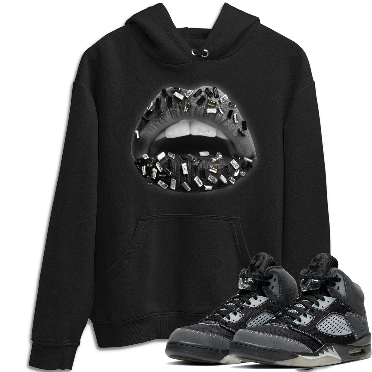 Jordan 5 Anthracite Shirt To Match Jordans Lips Jewel Sneaker Tees Jordan 5 Anthracite Drip Gear Zone Sneaker Matching Clothing Unisex Shirts