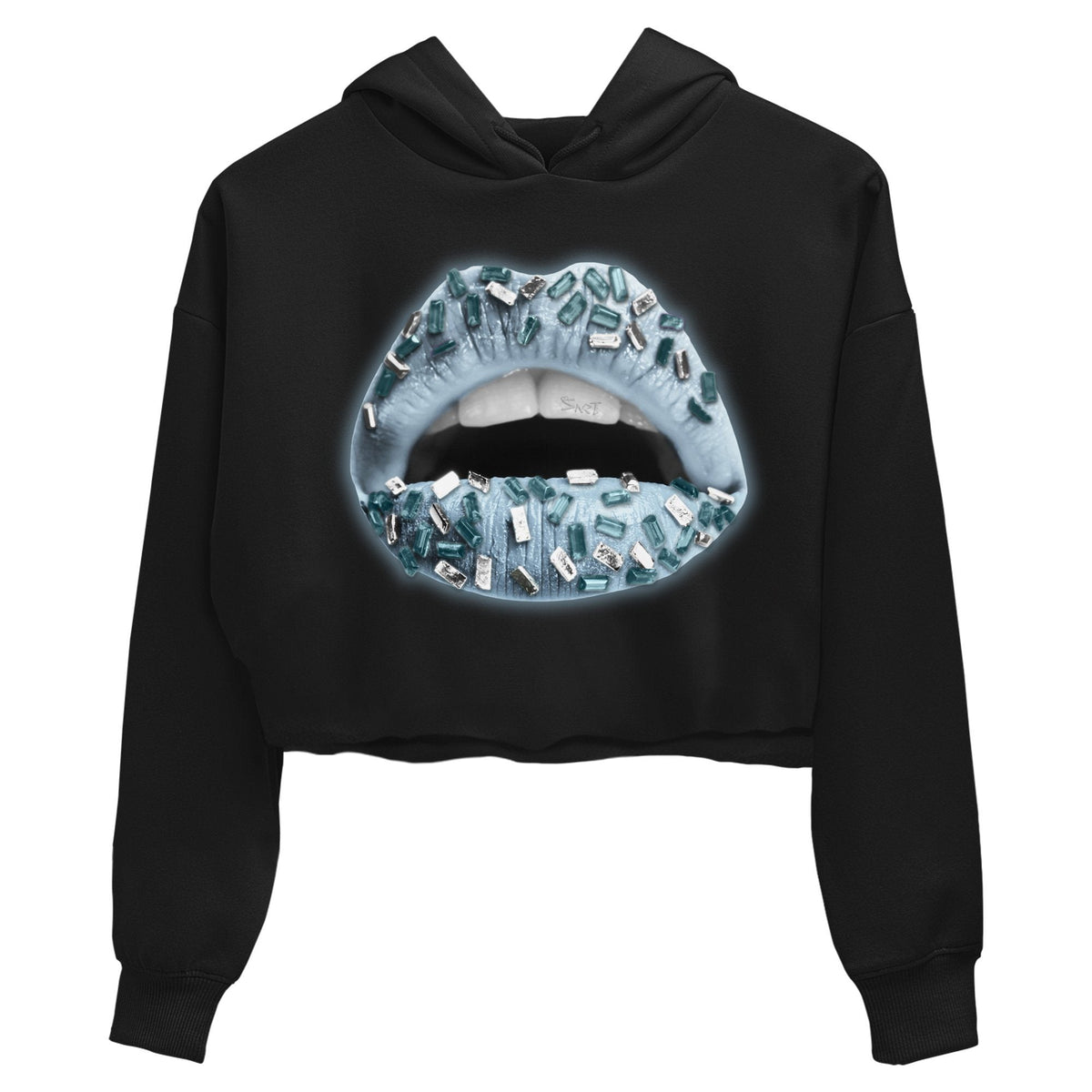 Jordan 5 Blue Bird Sneaker Matching T-Shirt Lips Jewel Sneaker Tees Jordan 5 Blue Bird Sneaker Release Tees Women's Shirts