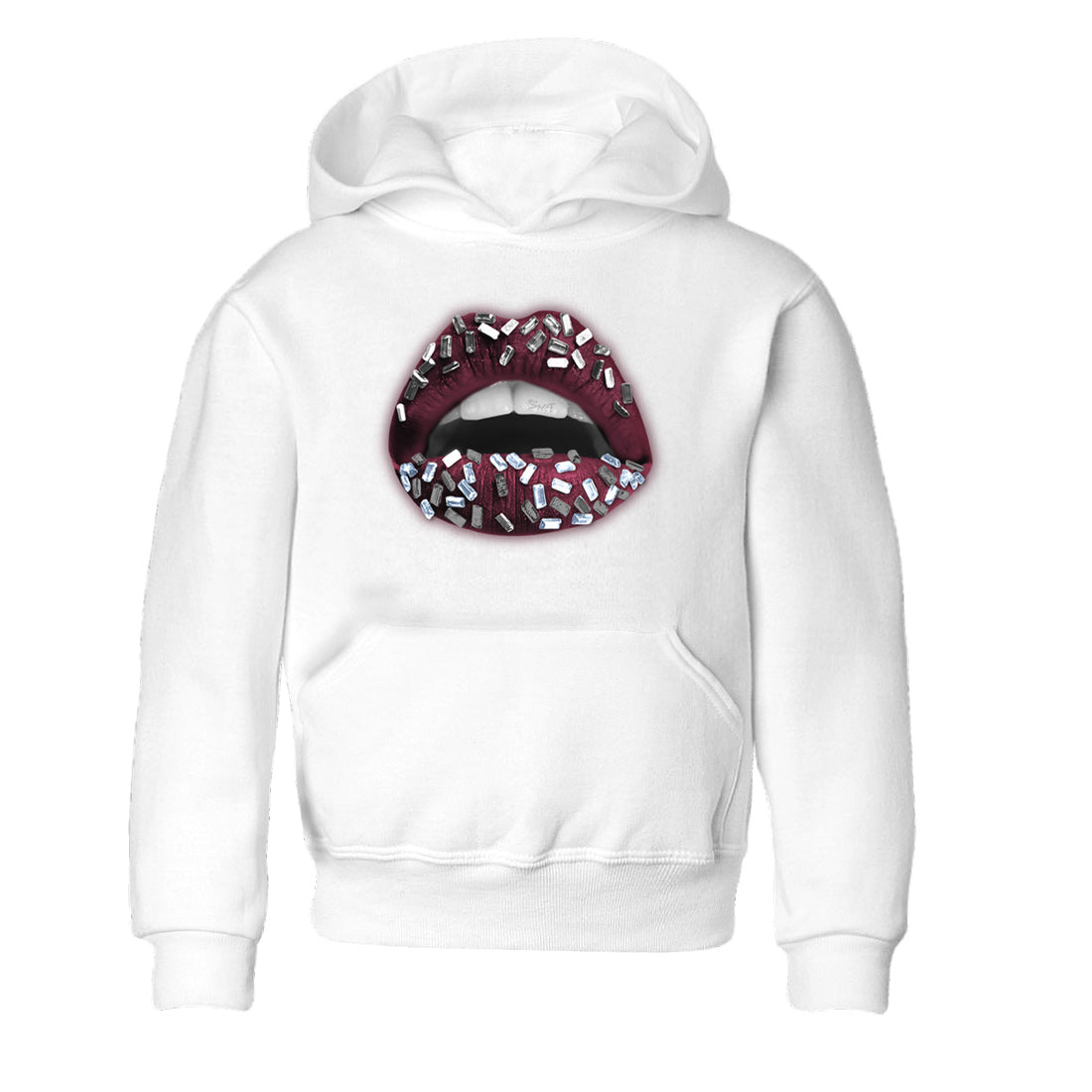 Air Jordan 5 Burgundy Sneaker Match Tees Lips Jewel Streetwear Sneaker Shirt AJ5 Burgundy Sneaker Release Tees Kids Shirts White 2