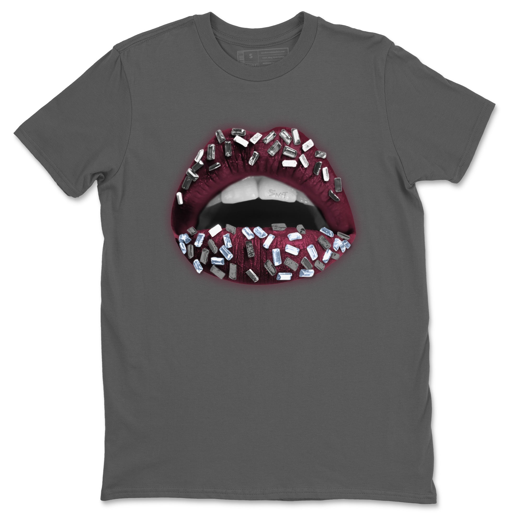 Air Jordan 5 Burgundy Sneaker Match Tees Lips Jewel Streetwear Sneaker Shirt AJ5 Burgundy Sneaker Release Tees Unisex Shirts Cool Grey 2