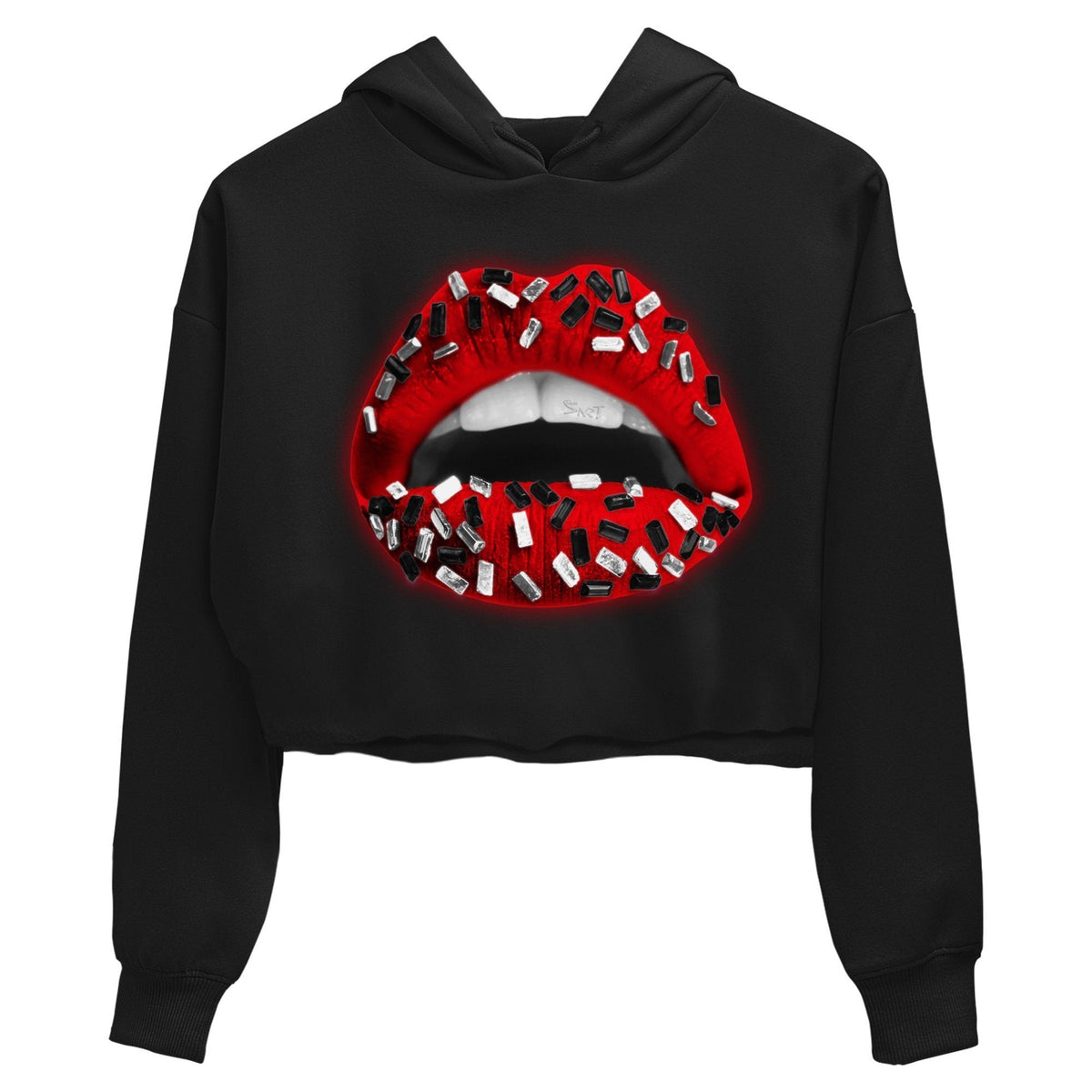 Jordan 5 Raging Bull Sneaker Matching T-Shirt Lips Jewel Sneaker Tees Jordan 5 Raging Bull Sneaker Release Tees Women's Shirts