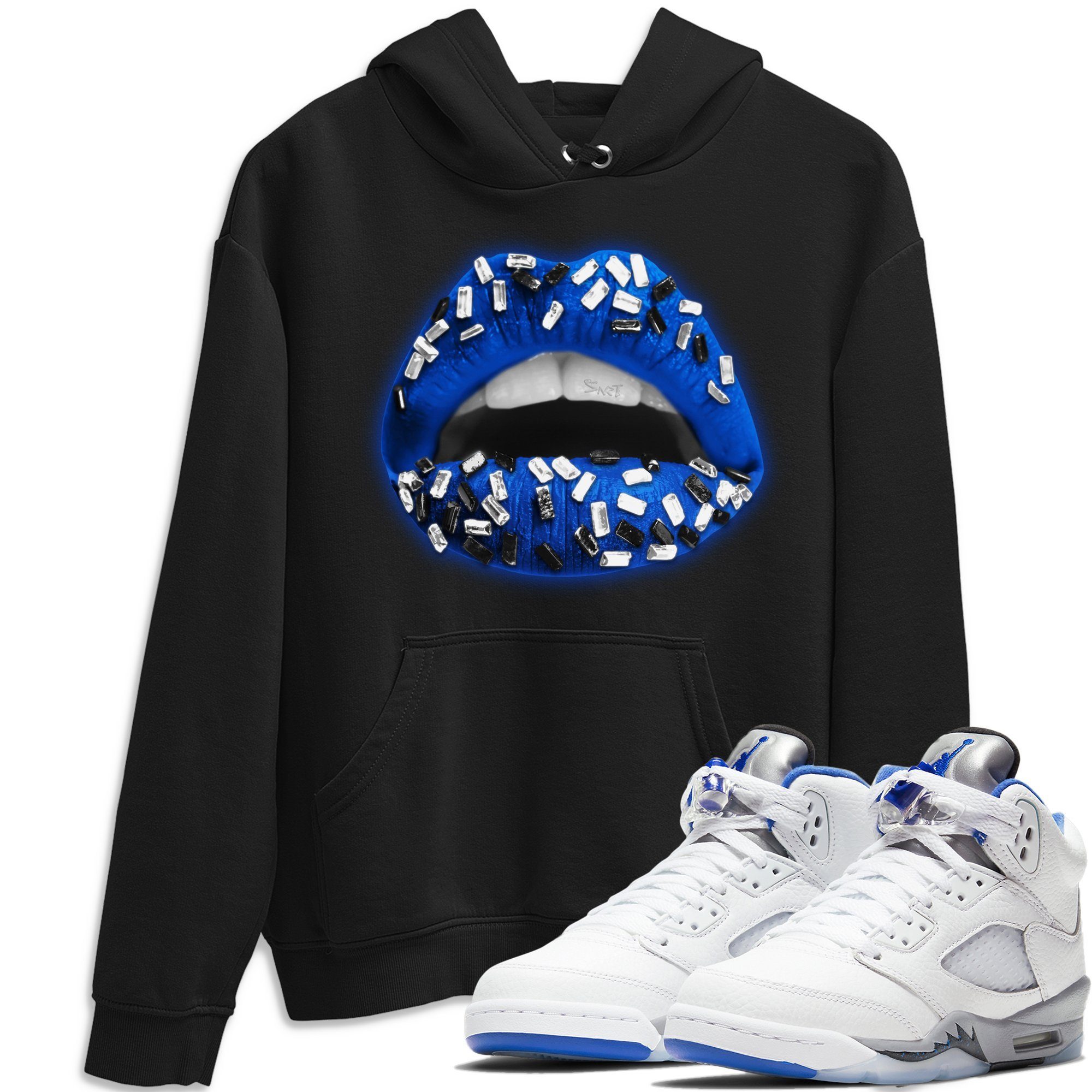 Jordan 5 Stealth Shirt To Match Jordans Lips Jewel Sneaker Tees Jordan 5 Stealth Drip Gear Zone Sneaker Matching Clothing Unisex Shirts