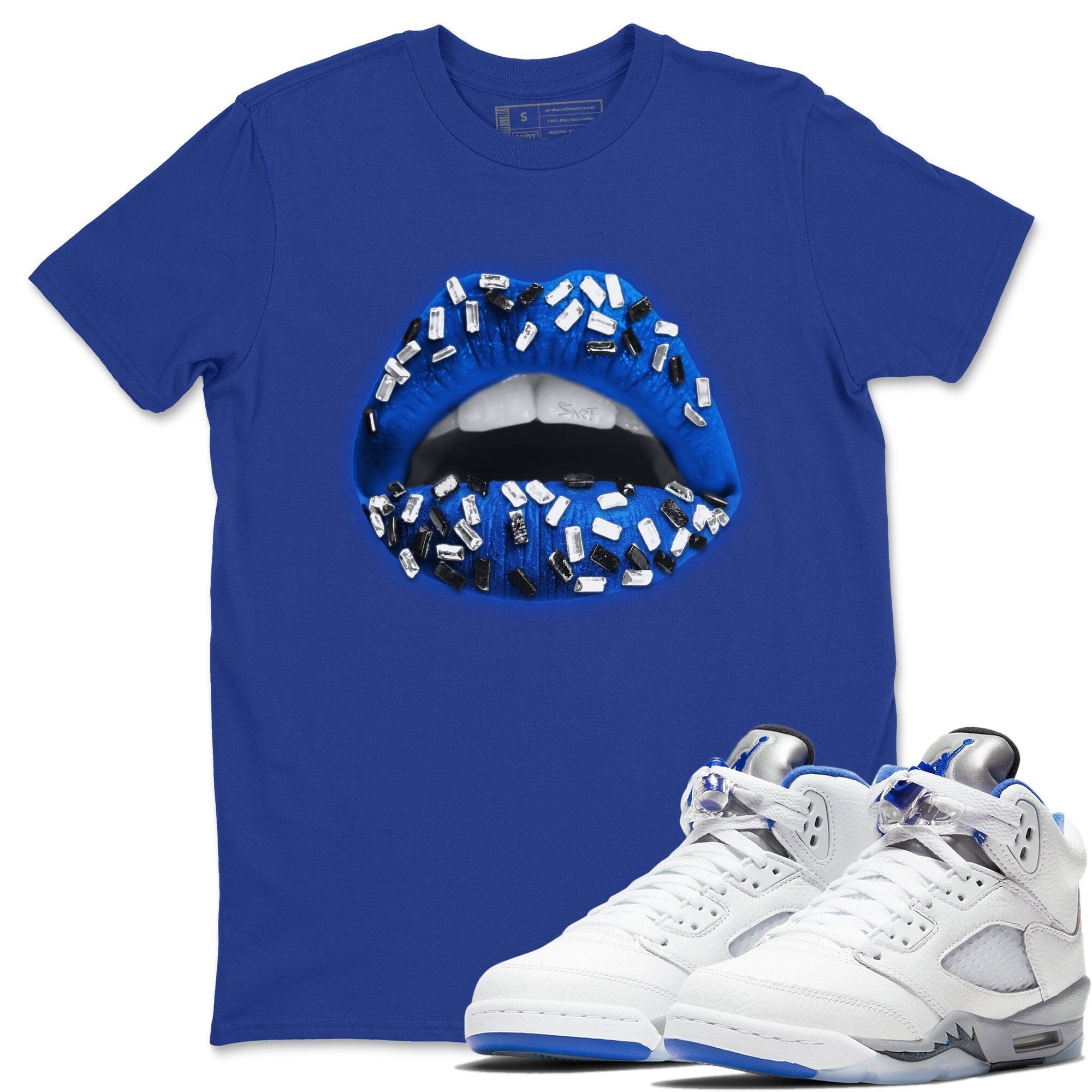 Jordan 5 Stealth Shirt To Match Jordans Lips Jewel Sneaker Tees Jordan 5 Stealth Drip Gear Zone Sneaker Matching Clothing Unisex Shirts