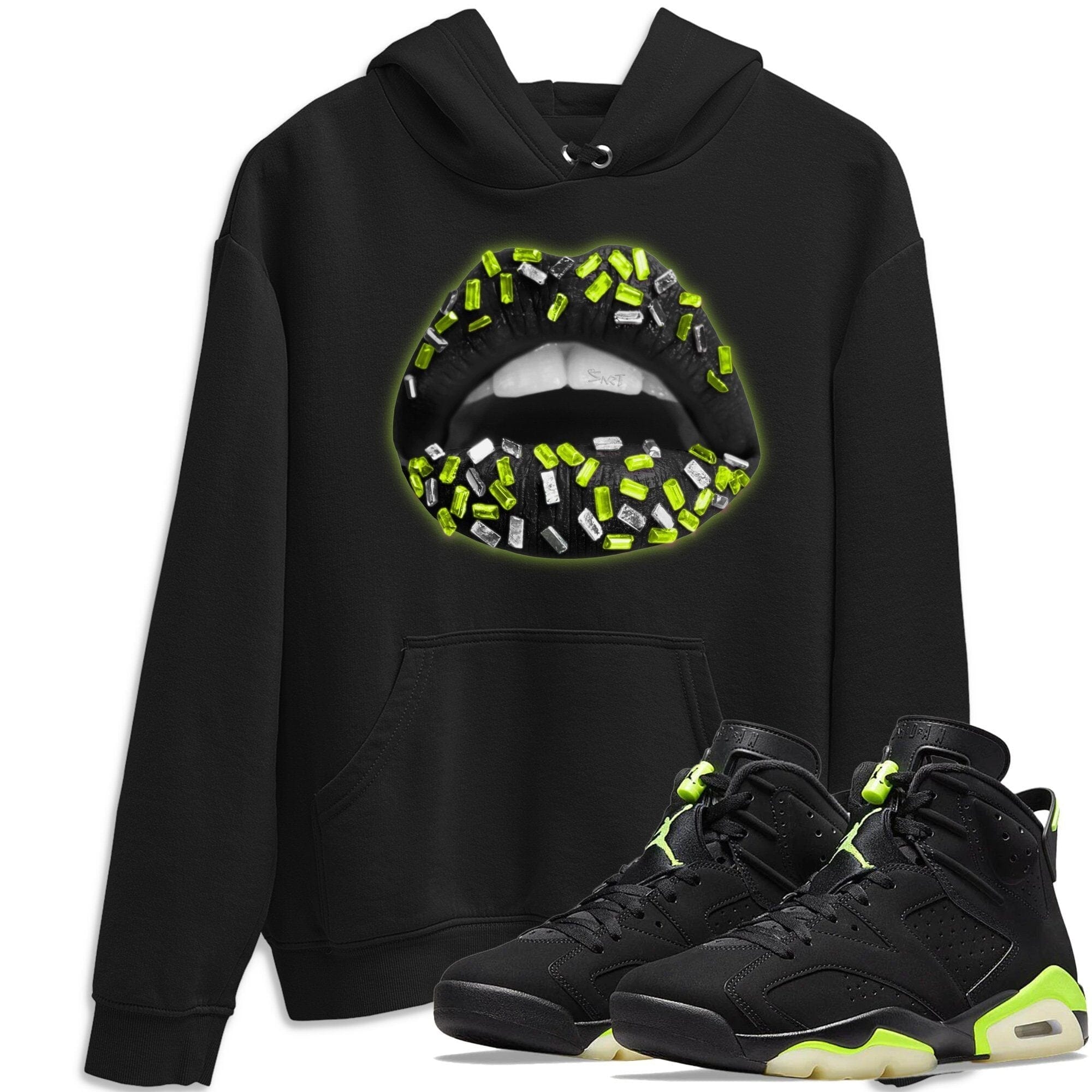 Jordan 6 Electric Green Shirt To Match Jordans Lips Jewel Sneaker Tees Jordan 6 Electric Green Drip Gear Zone Sneaker Matching Clothing Unisex Shirts