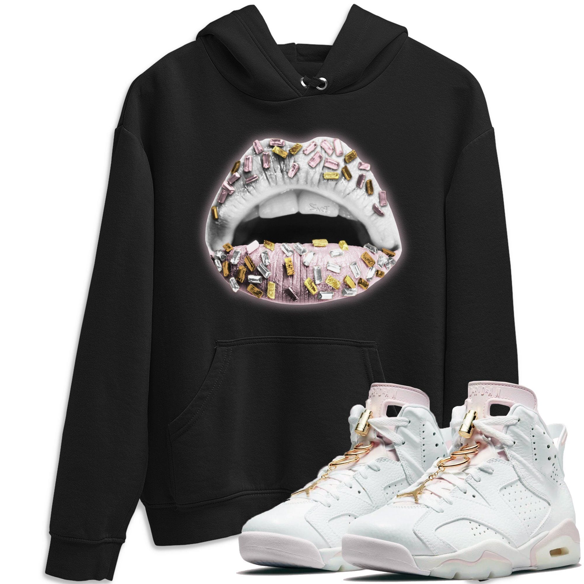 Jordan 6 Gold Hoops Shirt To Match Jordans Lips Jewel Sneaker Tees Jordan 6 Gold Hoops Drip Gear Zone Sneaker Matching Clothing Unisex Shirts