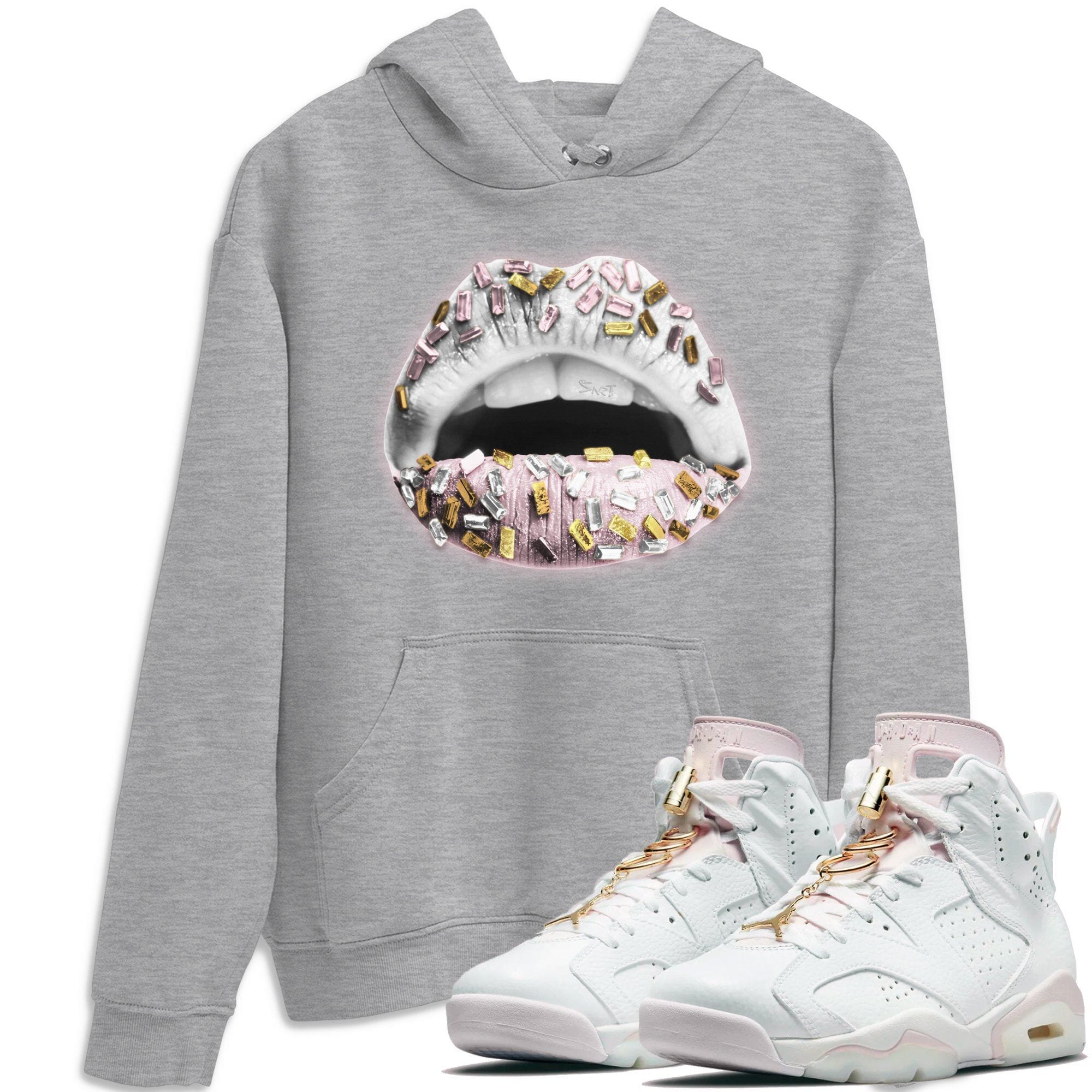 Jordan 6 Gold Hoops Shirt To Match Jordans Lips Jewel Sneaker Tees Jordan 6 Gold Hoops Drip Gear Zone Sneaker Matching Clothing Unisex Shirts