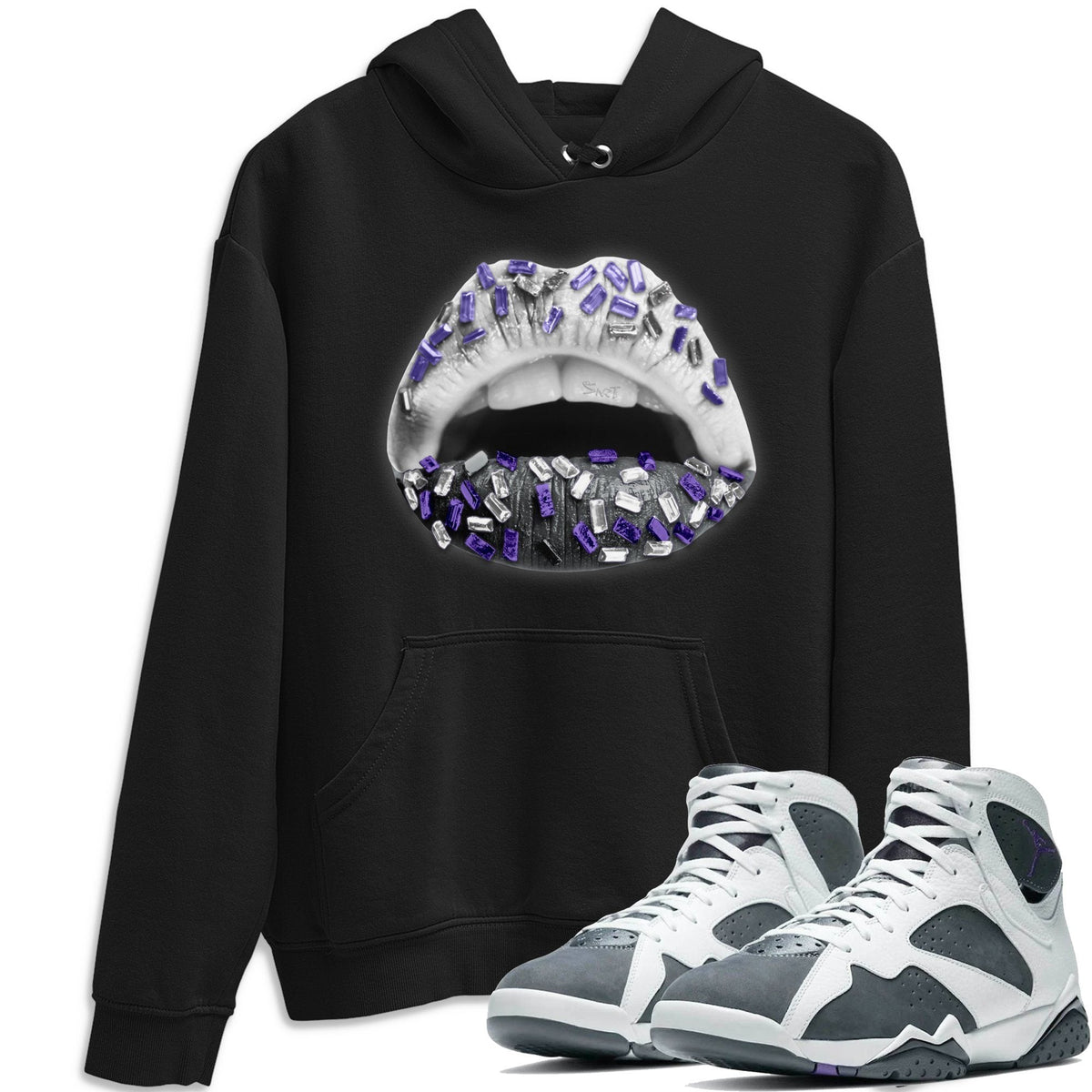 Jordan 7 Flint Shirt To Match Jordans Lips Jewel Sneaker Tees Jordan 7 Flint Drip Gear Zone Sneaker Matching Clothing Unisex Shirts