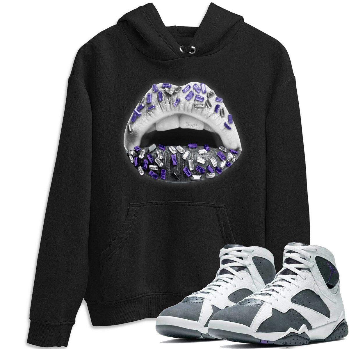 Jordan 7 Flint Shirt To Match Jordans Lips Jewel Sneaker Tees Jordan 7 Flint Drip Gear Zone Sneaker Matching Clothing Unisex Shirts
