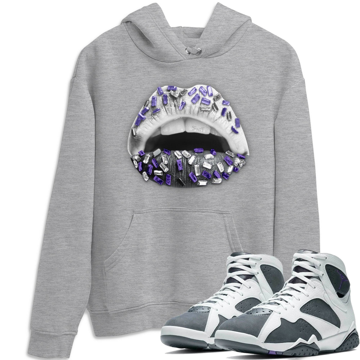 Jordan 7 Flint Shirt To Match Jordans Lips Jewel Sneaker Tees Jordan 7 Flint Drip Gear Zone Sneaker Matching Clothing Unisex Shirts