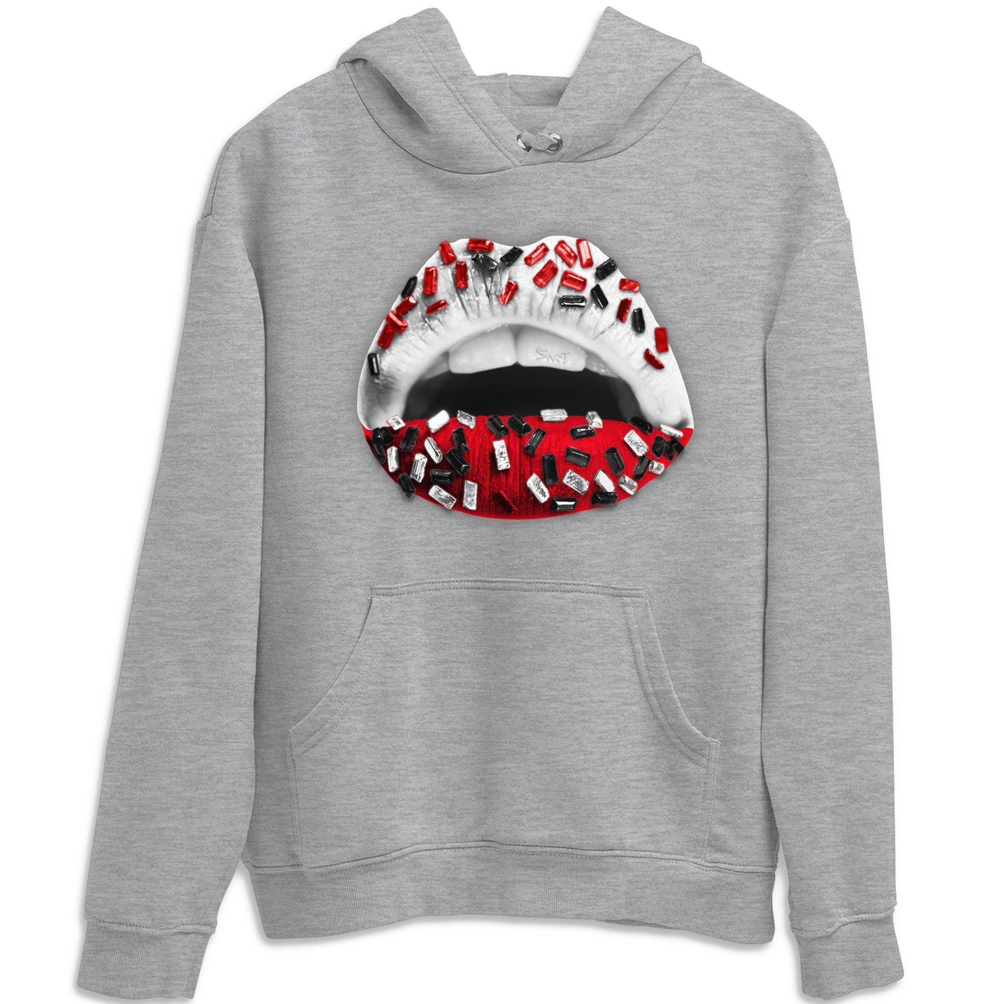 Jordan 1 Chicago Sneaker Matching T-Shirt Lips Jewel Sneaker Tees Jordan 1 Chicago Sneaker Release Tees Crew Neck Tees