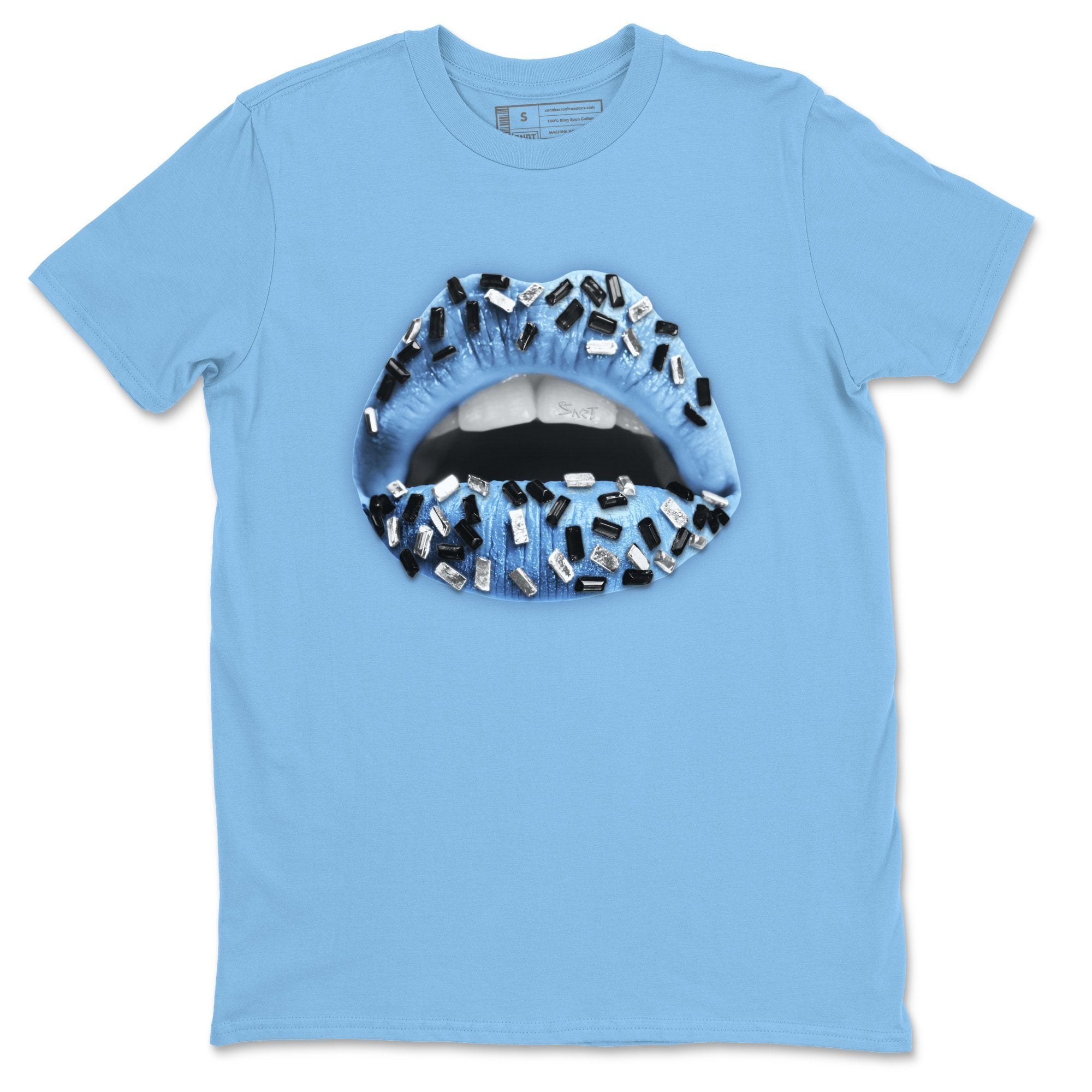 Jordan 1 University Blue Shirt To Match Jordans Lips Jewel Sneaker Tees Jordan 1 University Blue Drip Gear Zone Sneaker Matching Clothing Unisex Shirts
