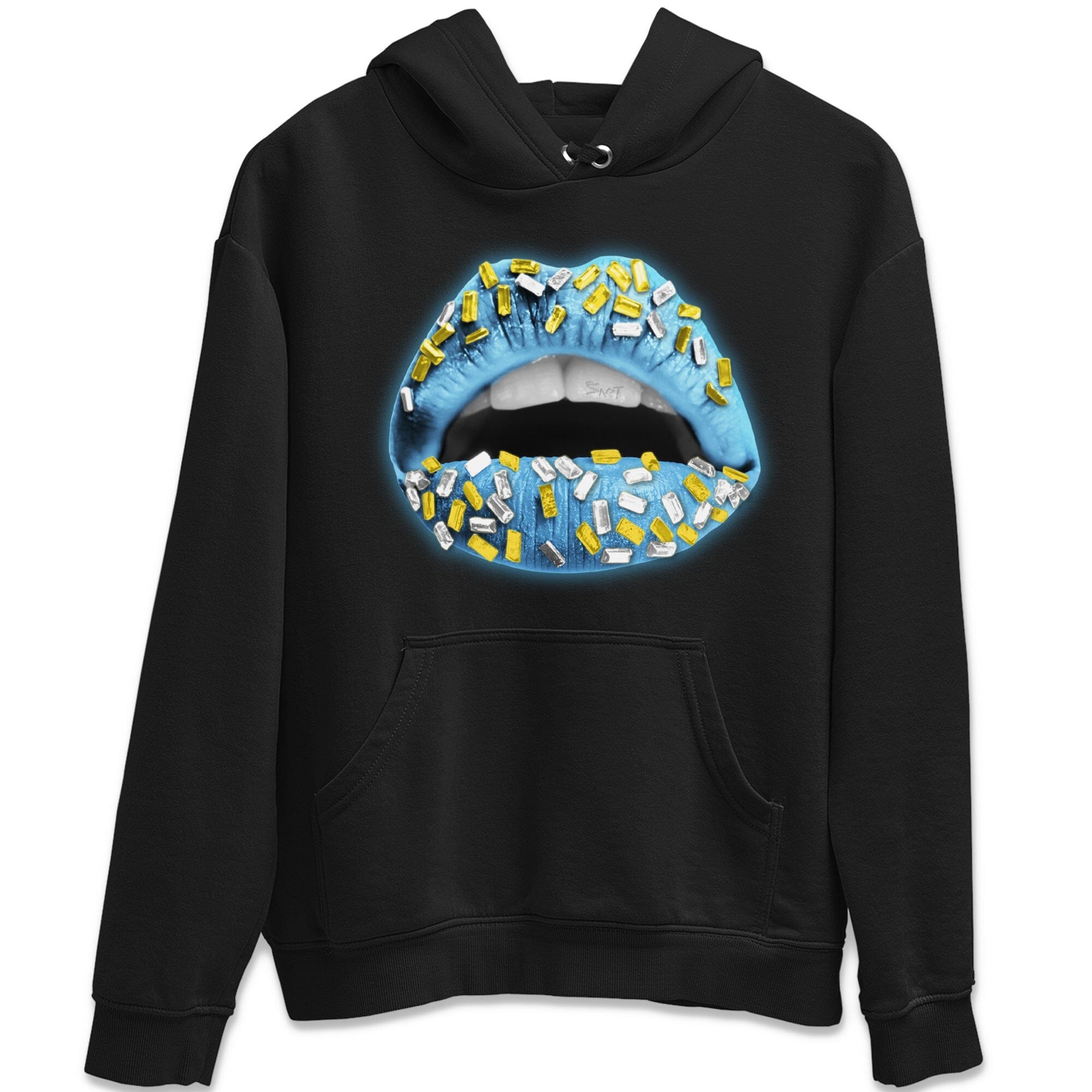 Dunk Blue Chill Sneaker Match Tees Lips Jewel Sneaker Tees Dunk Blue Chill Jordan to match sneaker T-Shirt Crew Neck Shirts