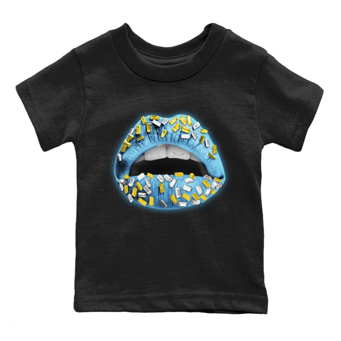 Dunk Blue Chill Sneaker Match Tees Lips Jewel Sneaker Tees Dunk Blue Chill Jordan to match sneaker T-Shirt Kids Shirts