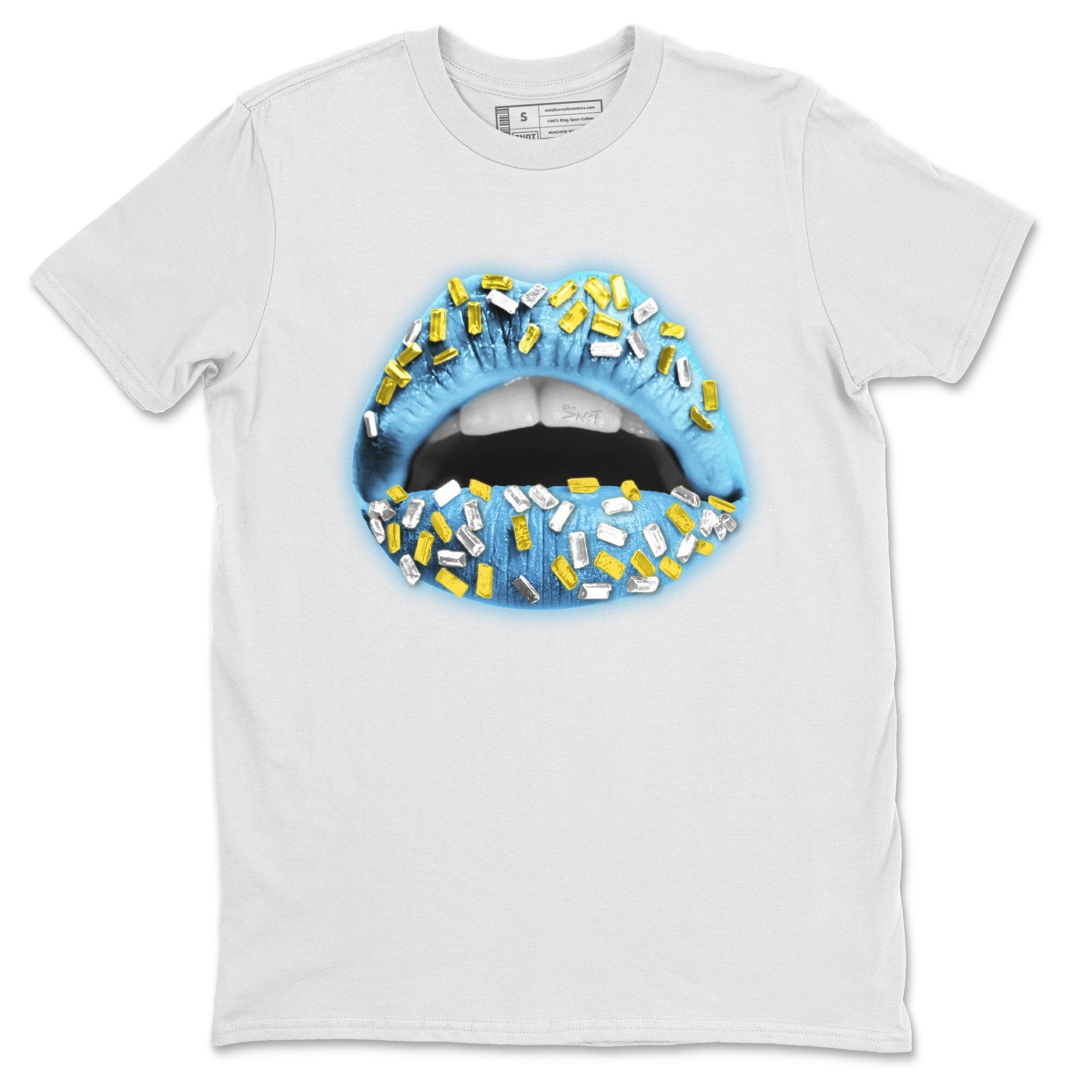 Dunk Blue Chill Sneaker Match Tees Lips Jewel Sneaker Tees Dunk Blue Chill Jordan to match sneaker T-Shirt Crew Neck Shirts