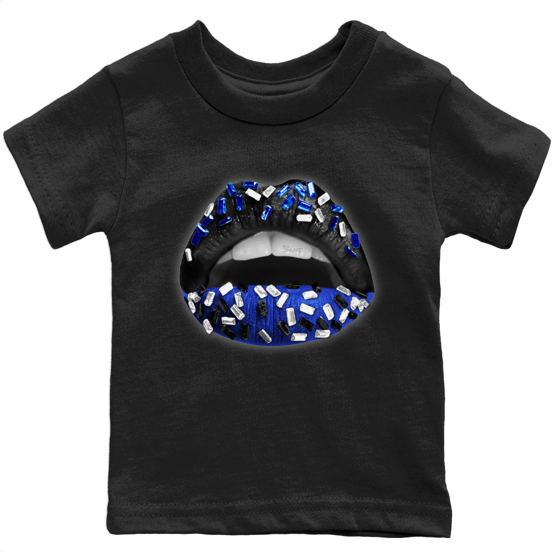 Jordan 12 Hyper Royal Sneaker Matching T-Shirt Lips Jewel Sneaker Tees Jordan 12 Hyper Royal Sneaker Release Tees Kids Shirts