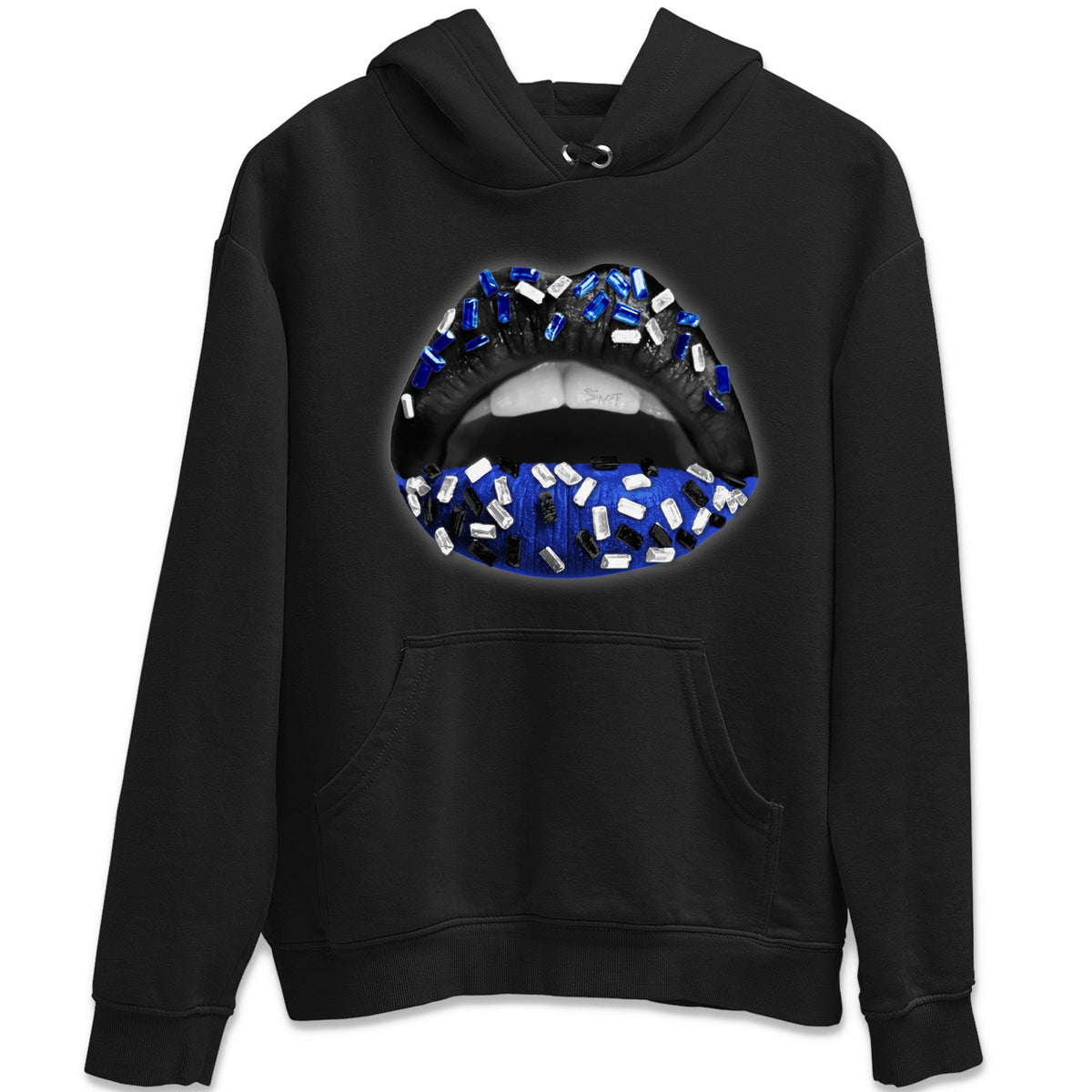 Jordan 12 Hyper Royal Sneaker Matching T-Shirt Lips Jewel Sneaker Tees Jordan 12 Hyper Royal Sneaker Release Tees Crew Neck Tees